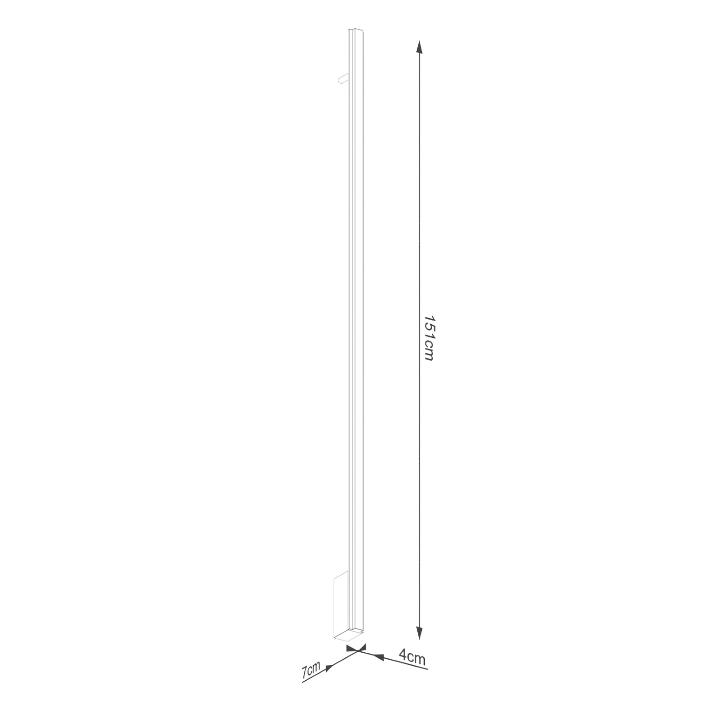 Kinkiet Lagom LED 150 cm czarny 3000K