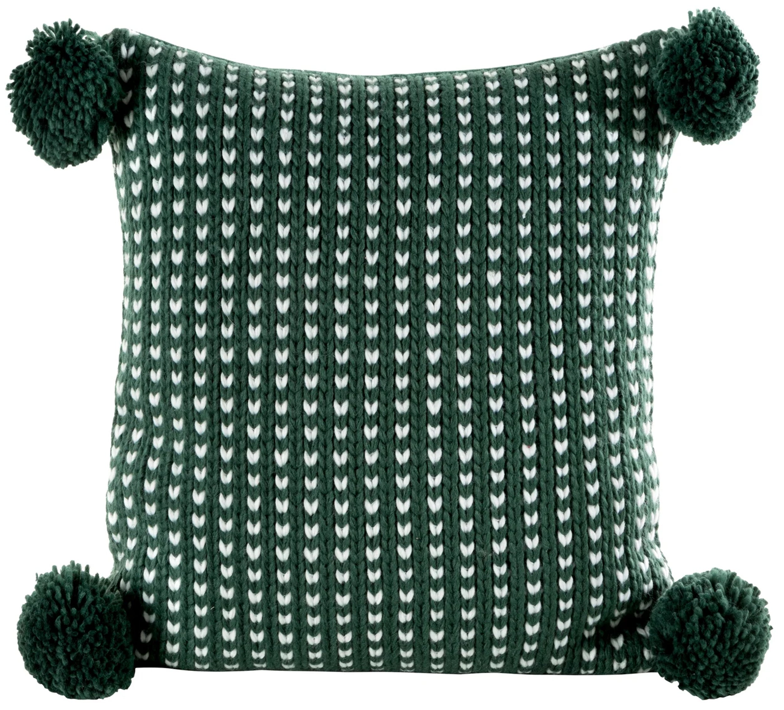 Poszewka na poduszkę Stoctell 45x45 cm biało-zielona świąteczna