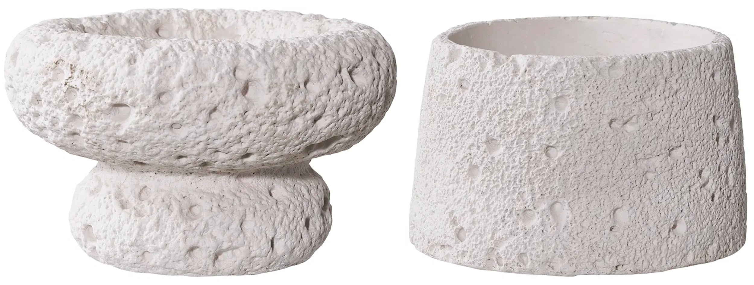 Zestaw 2 świeczników Capity cement szary