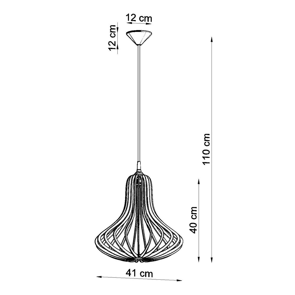 Lampa wisząca Epella drewniana średnica 41 cm