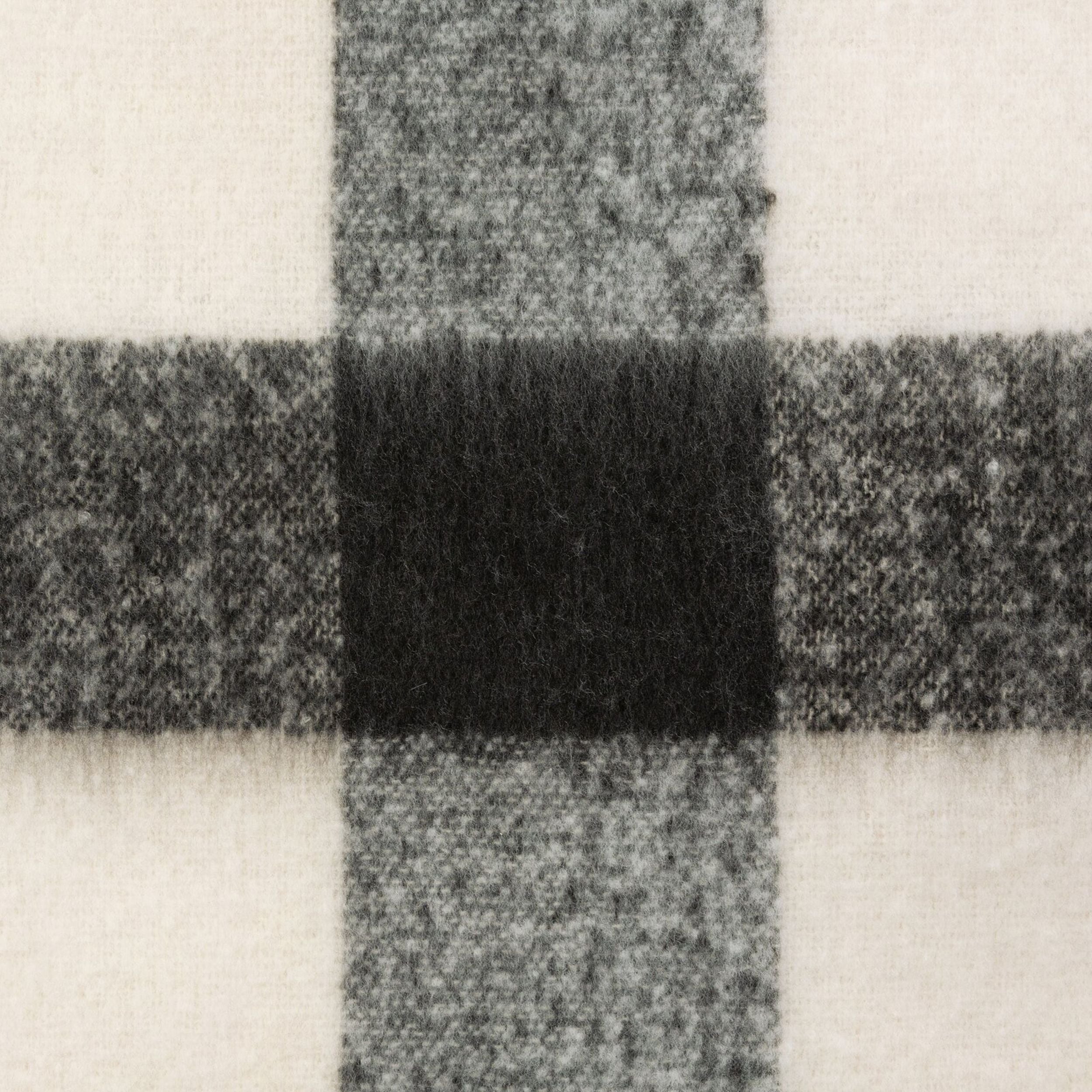 Koc narzuta Moher 130x170 cm czarno-kremowy