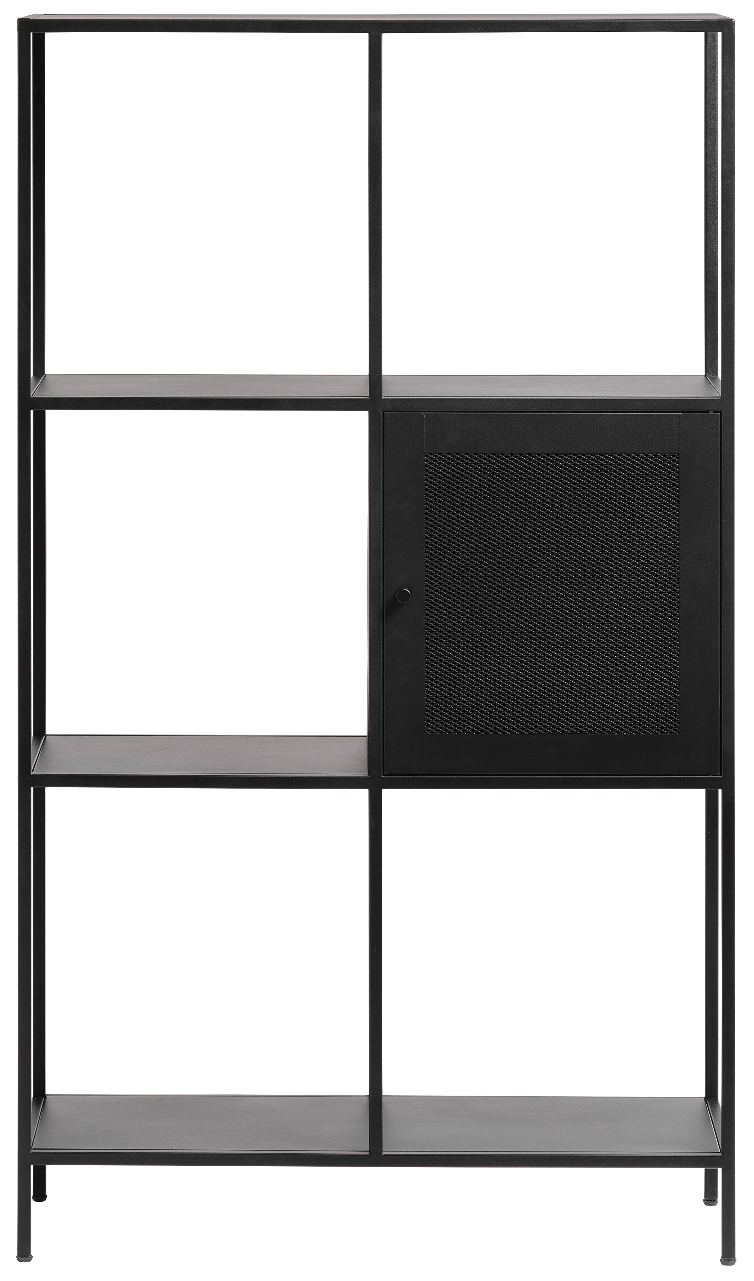 Regał metalowy Maurre 138 cm czarny