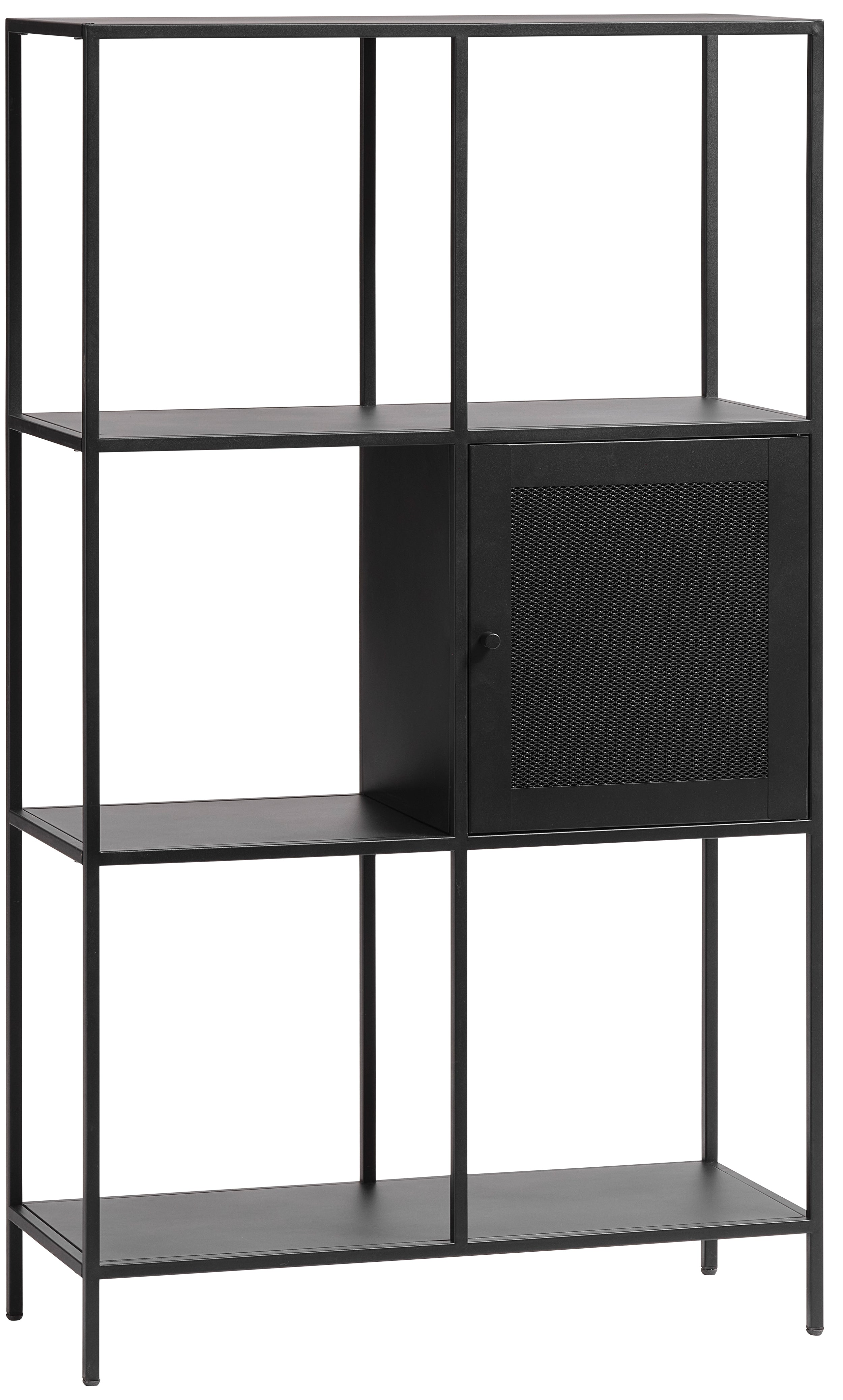 Regał metalowy Maurre 138 cm czarny