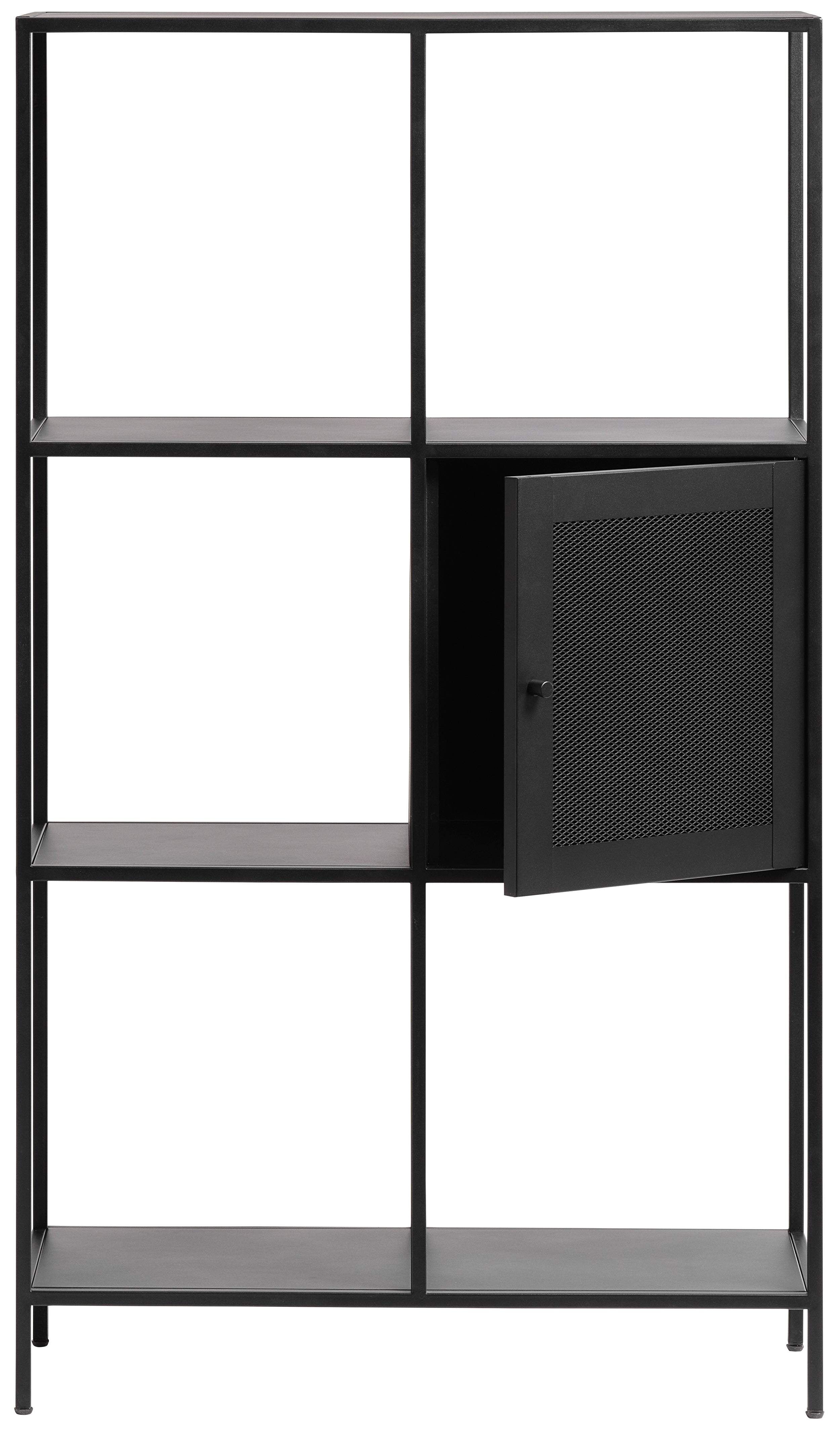 Regał metalowy Maurre 138 cm czarny