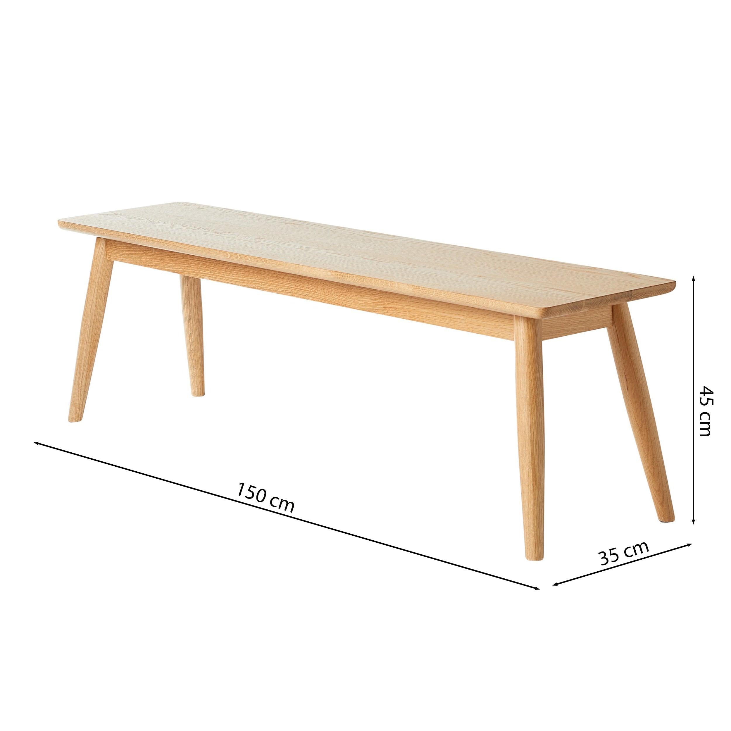 Ławka drewniana Visimmy 150 cm dąb