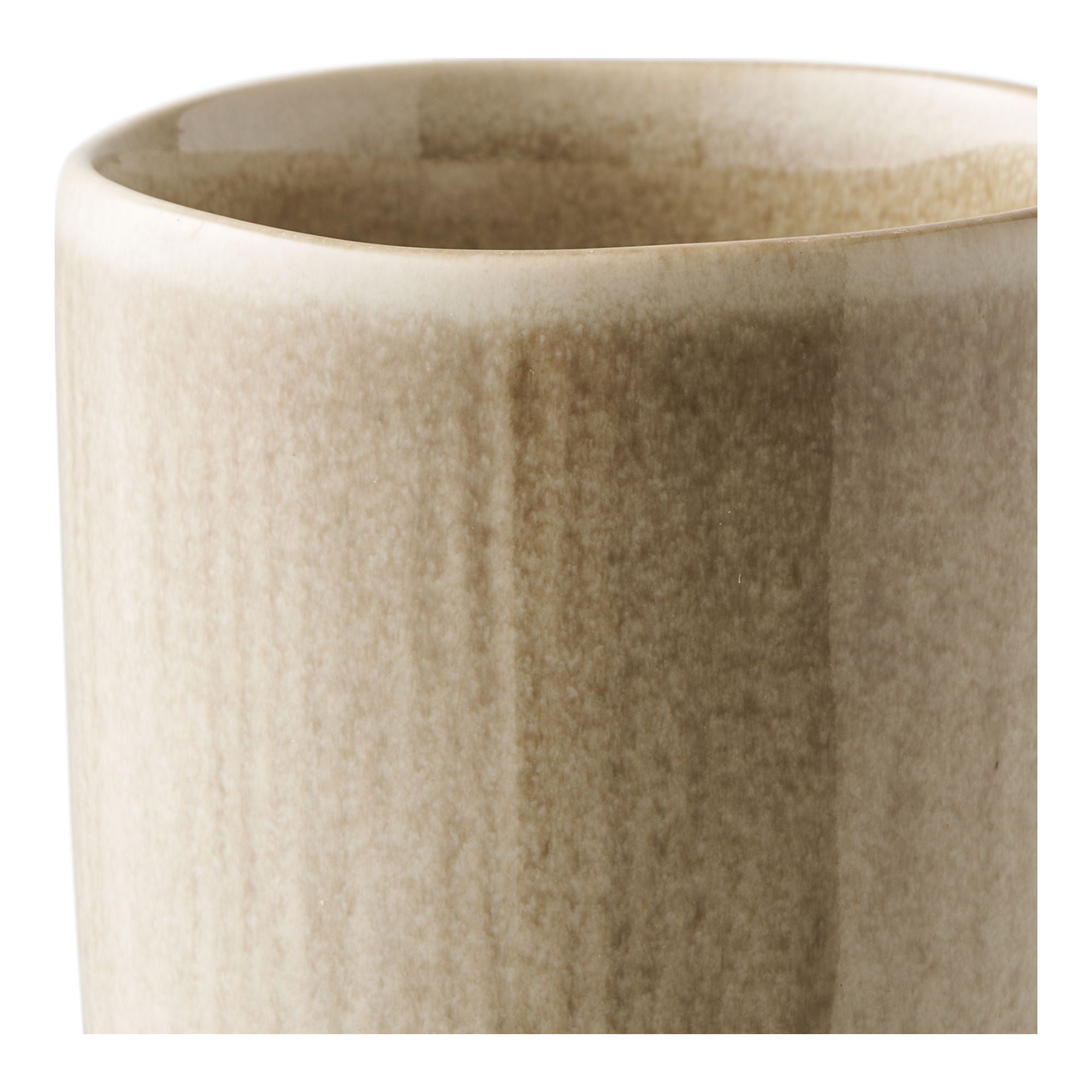 Zestaw 4 kubków Viola ø8x9,5 cm ceramiczne beżowe
