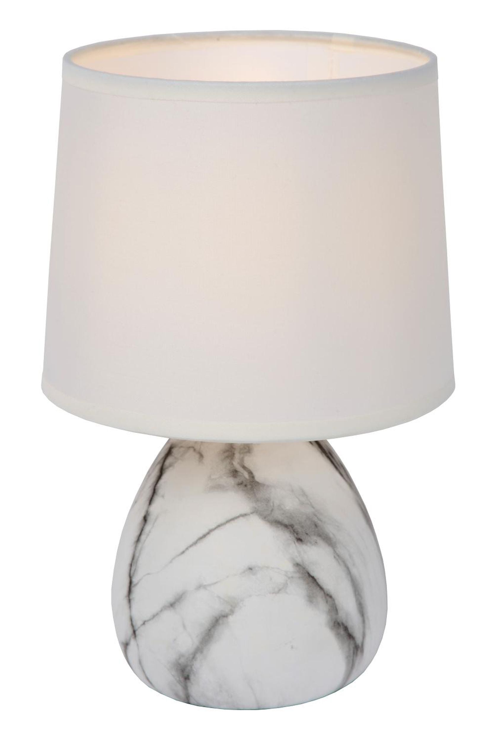 Lampa stołowa Marmo biała z marmurową podstawą