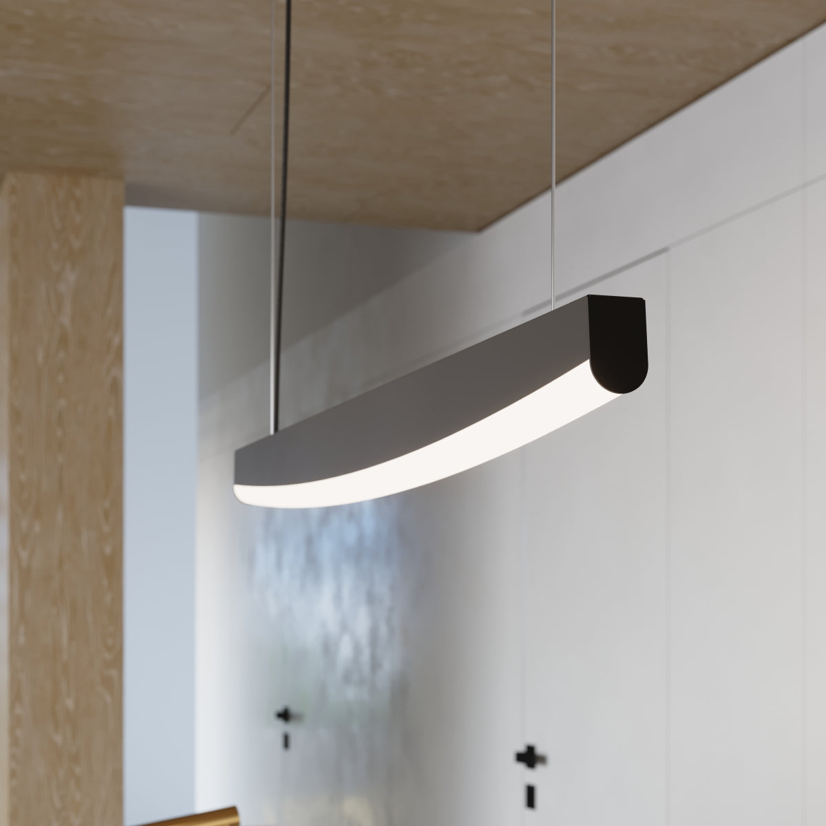 Lampa wisząca Jorun LED 150 cm czarna 3000K