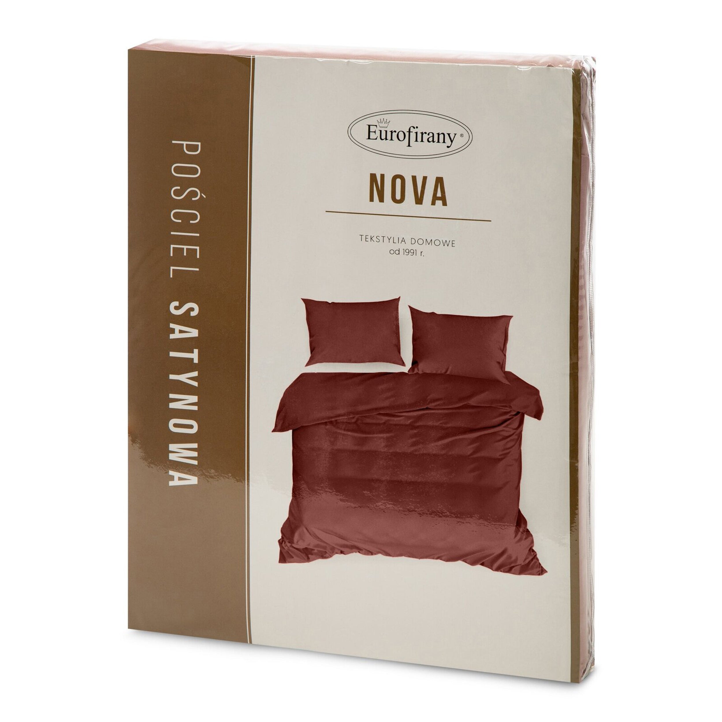 Komplet pościeli Nova3 200x220 cm z dwiema poszewkami na poduszkę 70x80 cm bordowy