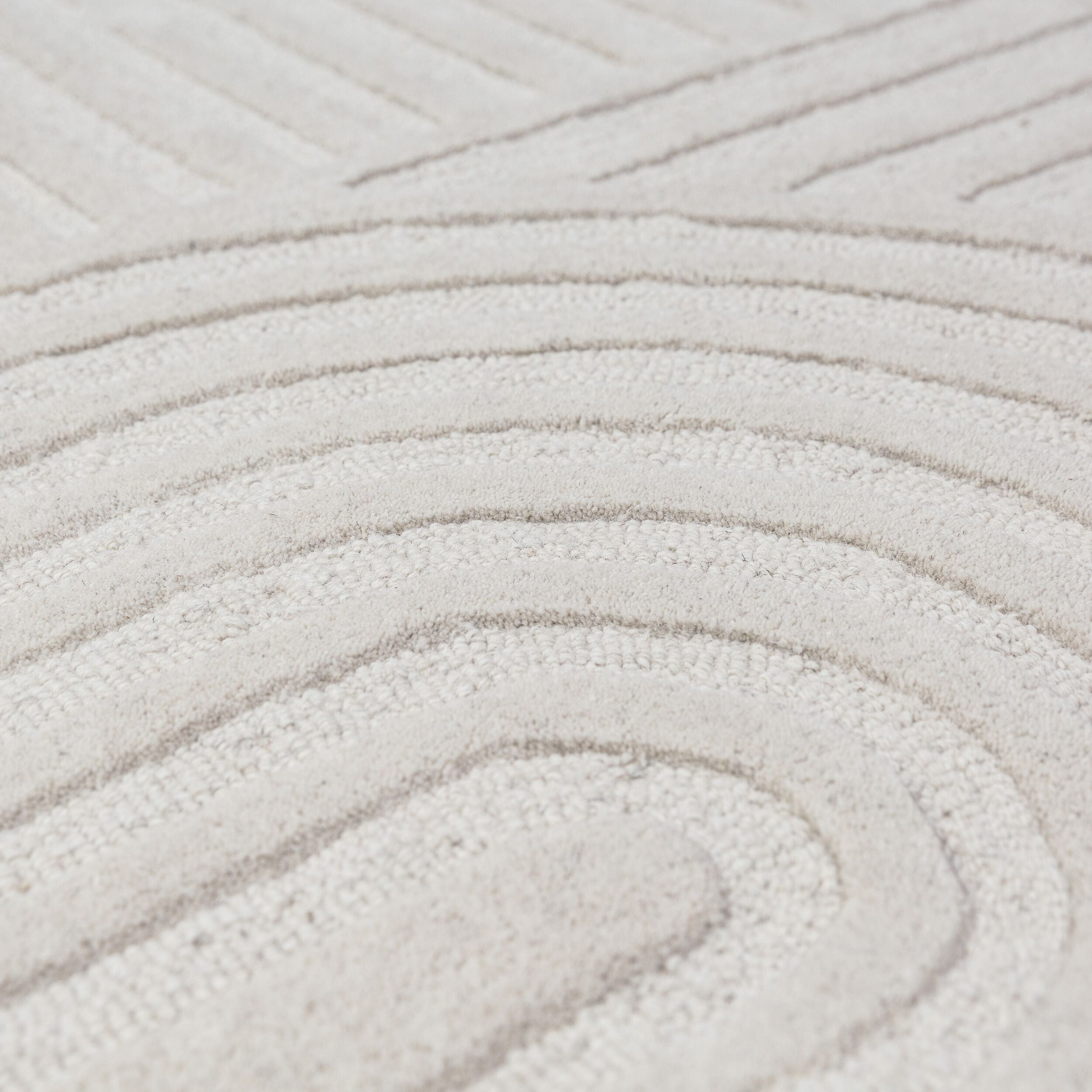 Dywan wełniany ręcznie wykonany Zen Garden 200x290 cm beżowy