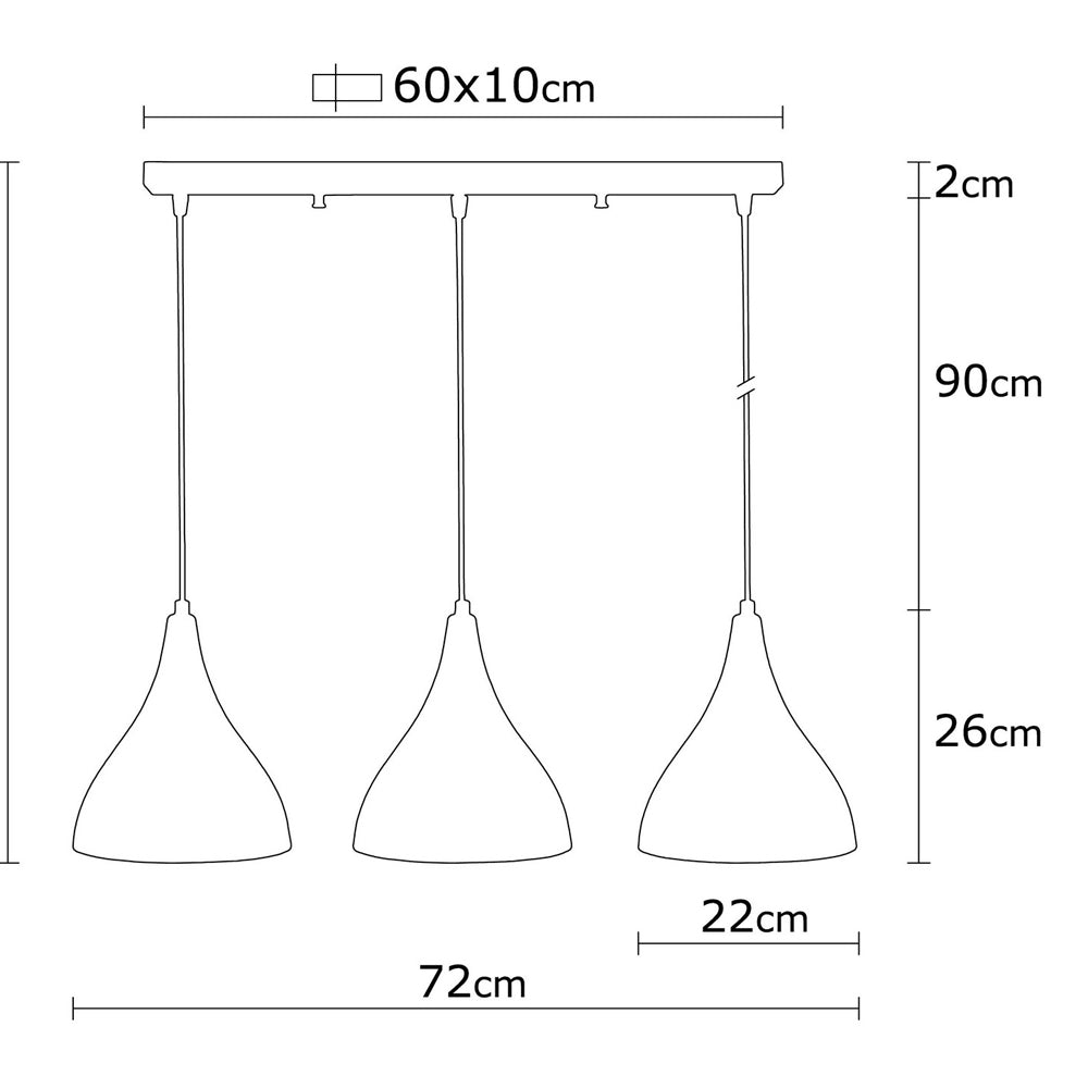 Lampa wisząca nowoczesna Pavitaries x3