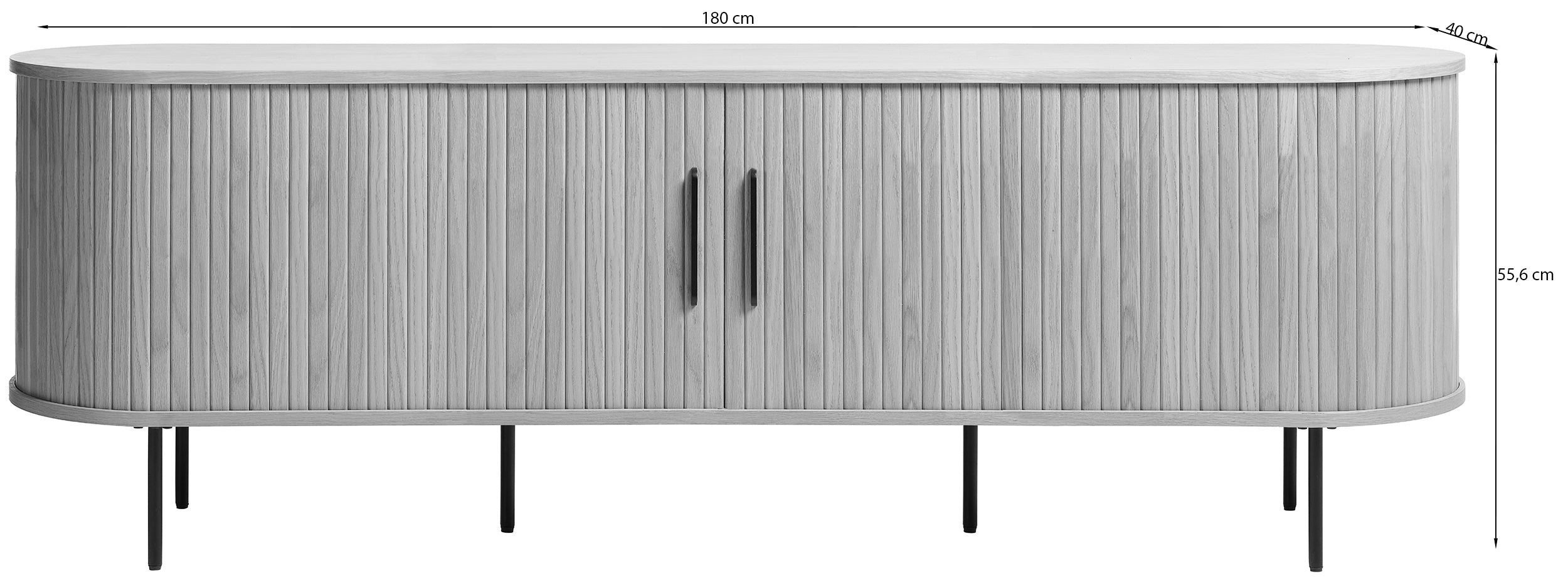 Szafka RTV Gativel 180 cm lamele dąb palony
