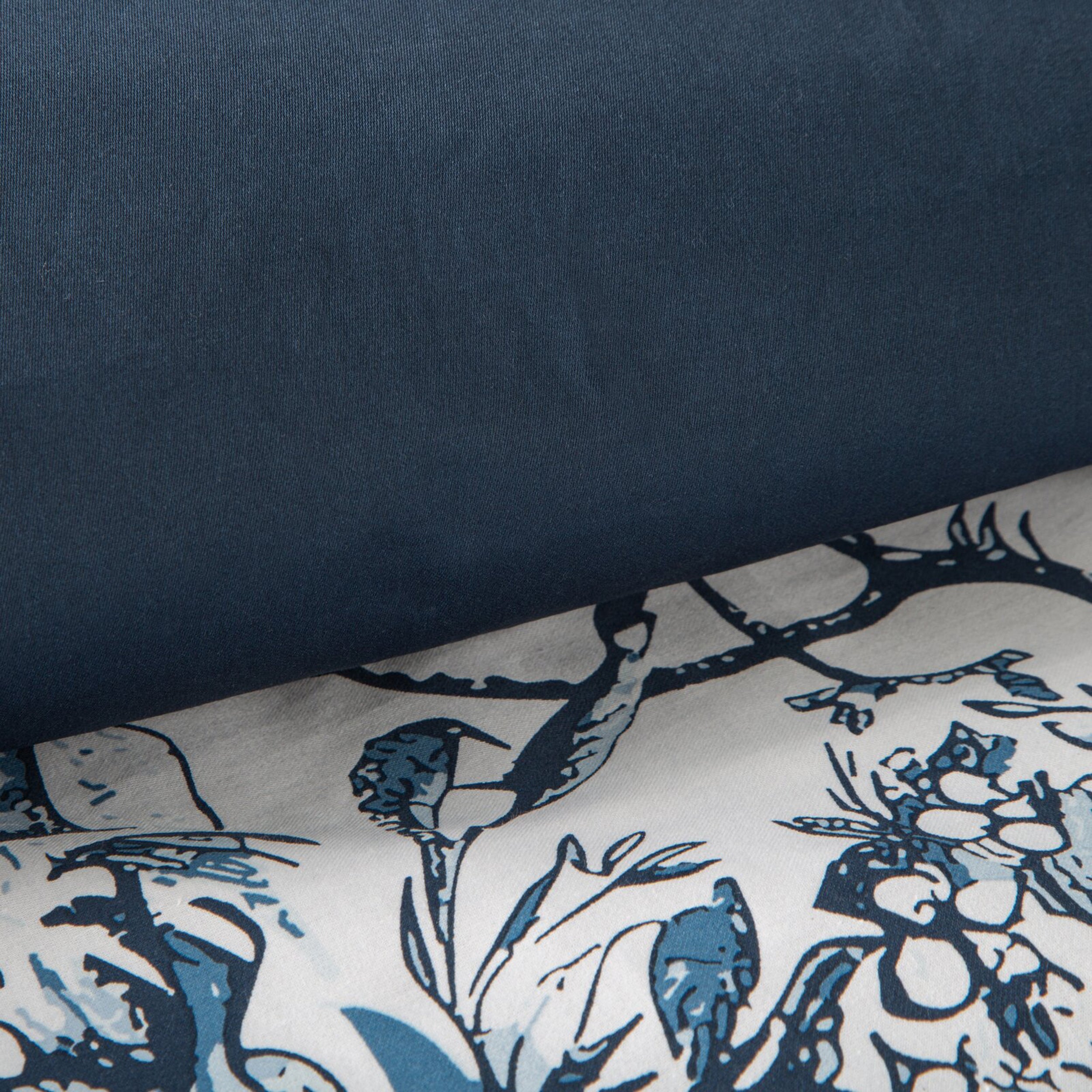 Komplet pościeli satynowej Spring3 140x200 cm z poszewką na poduszkę 70x80 cm biały