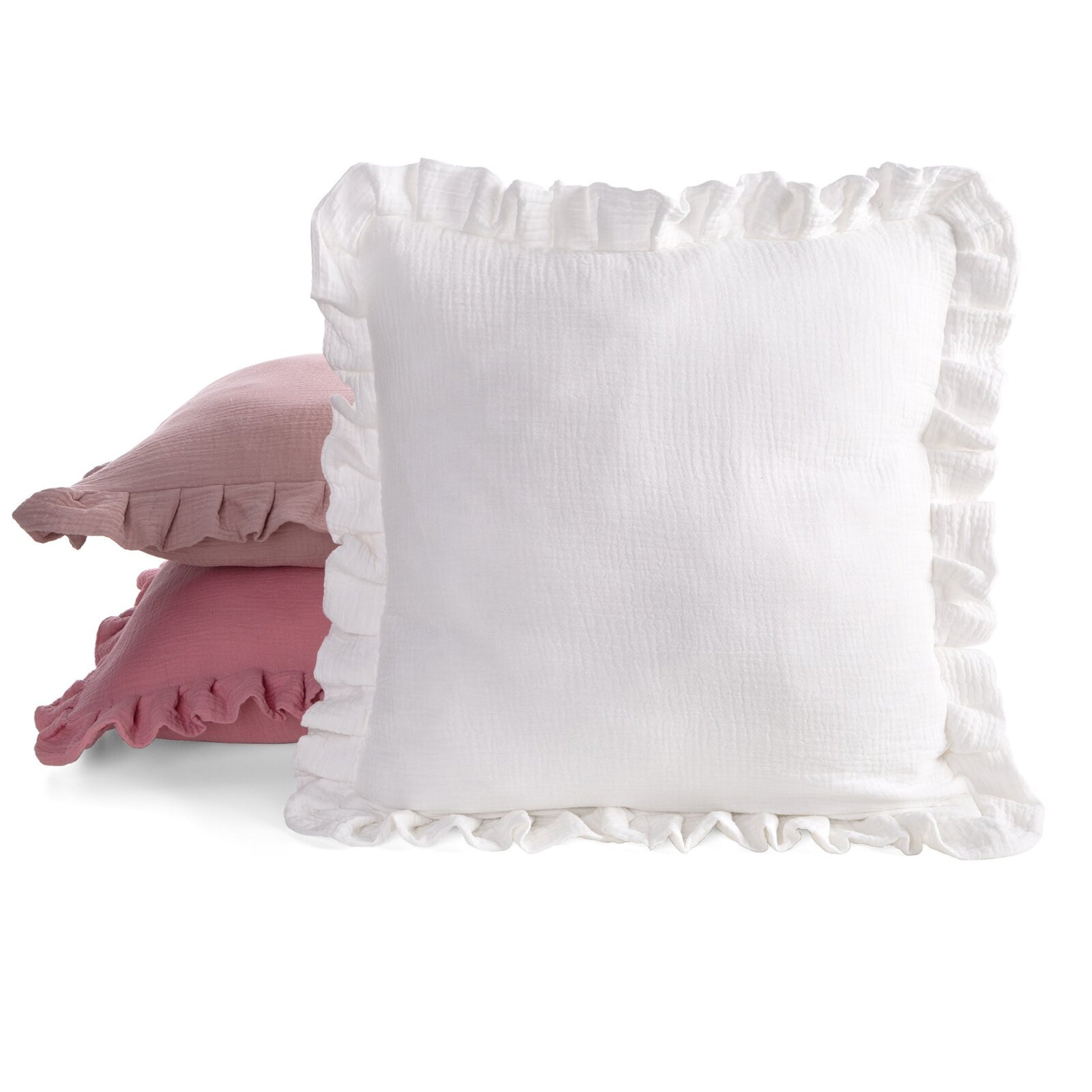 Poszewka na poduszkę Muslin 45x45 cm biała
