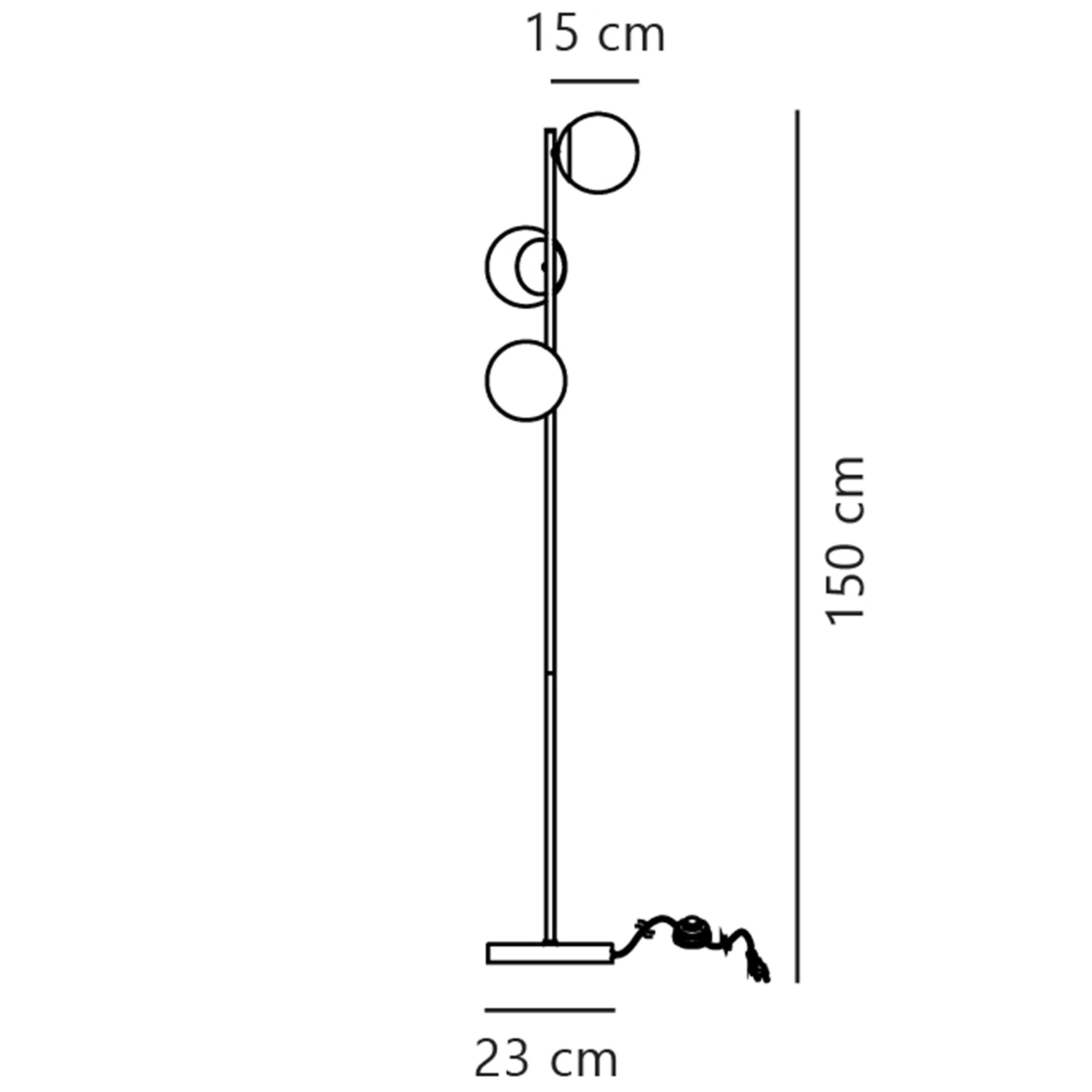Lampa podłogowa Lilly x3 czarna