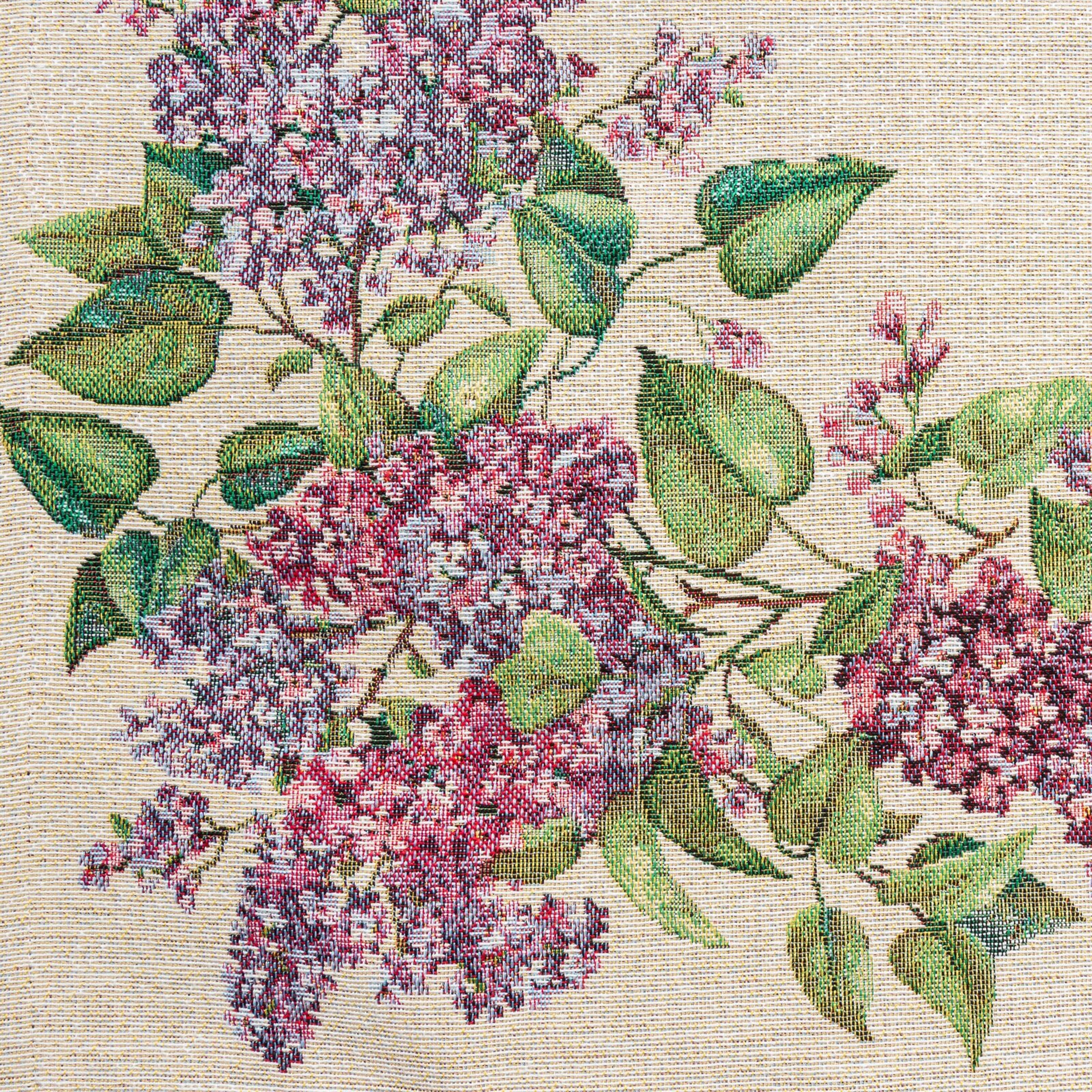 Bieżnik gobelinowy Lavendes 40x100 cm kremowy w kwiaty