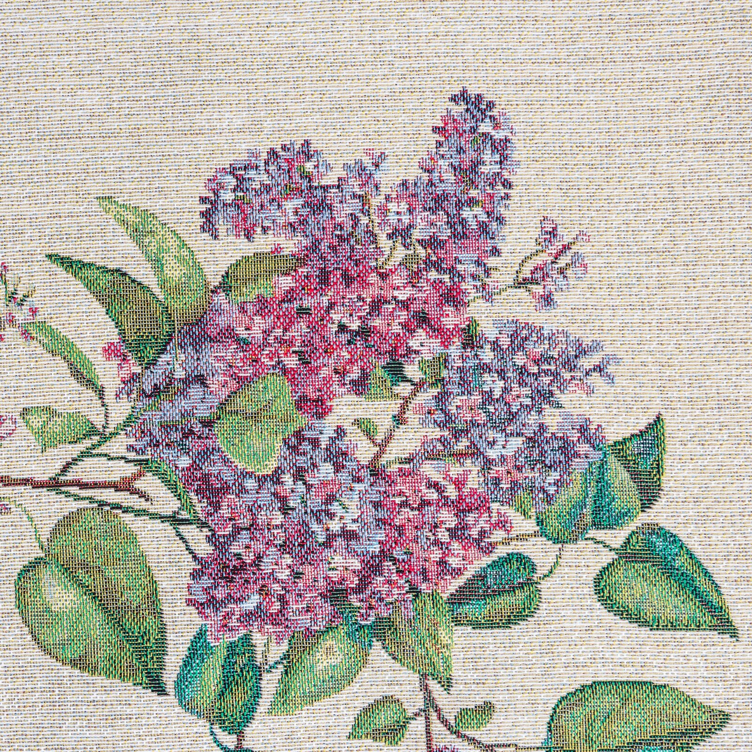Obrus gobelinowy Lavendes 140x180 cm kremowy w kwiaty