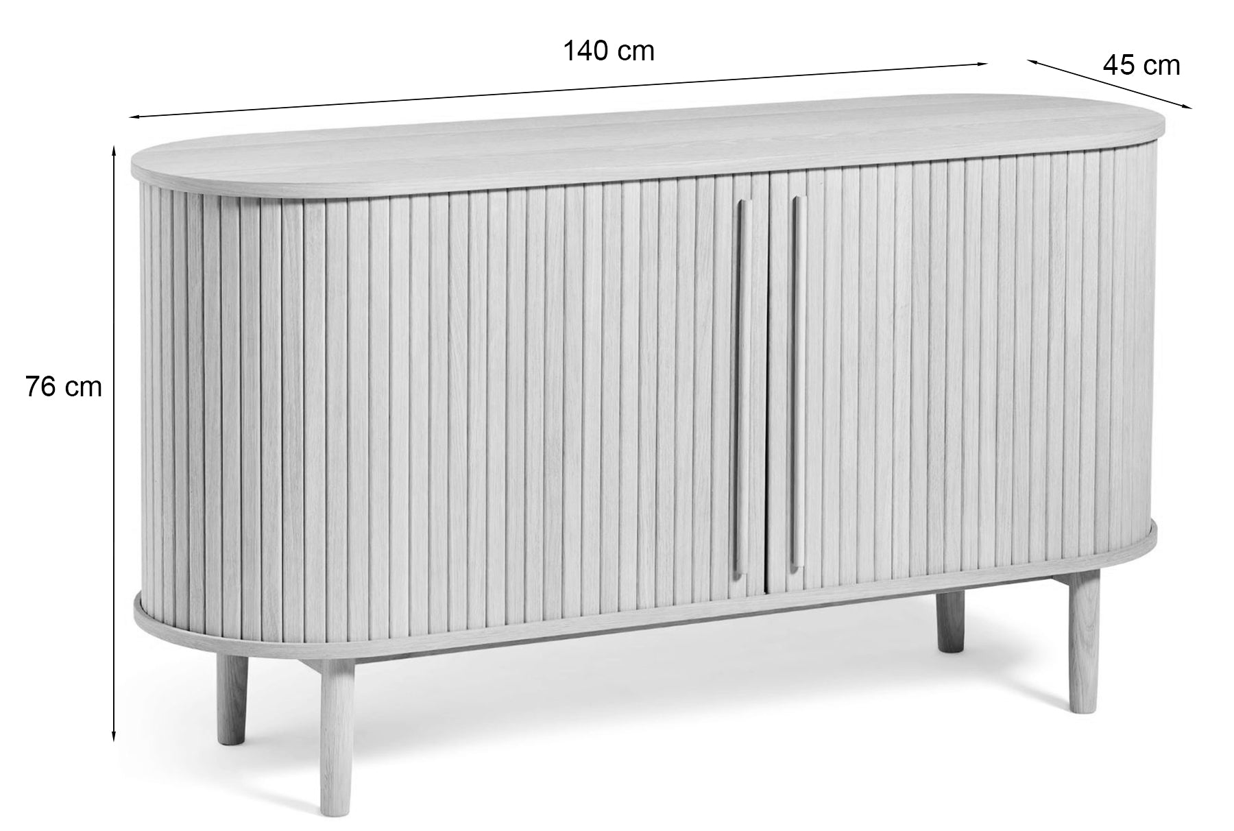 Komoda Meta 140 cm lamele dąb ciemny