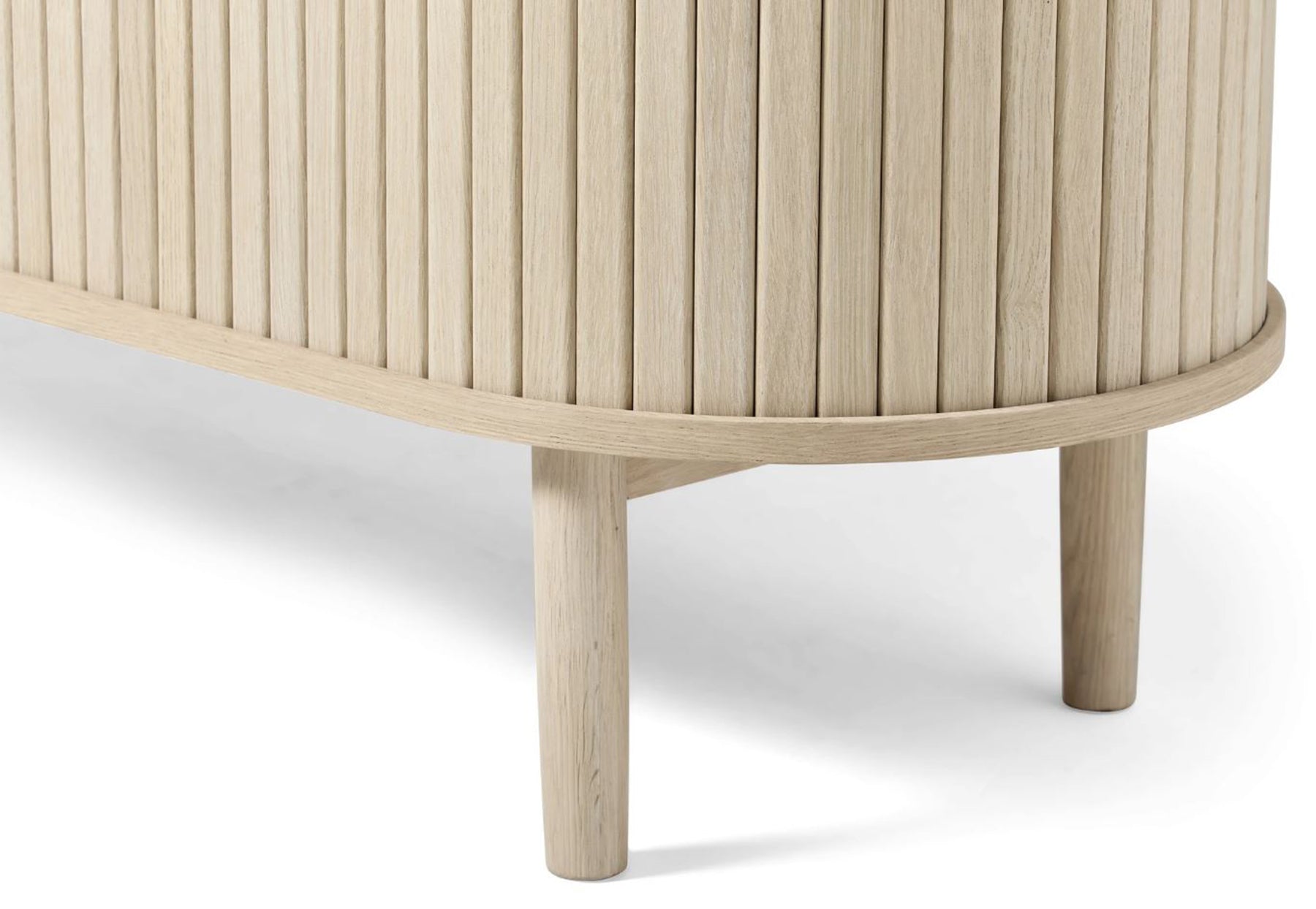 Komoda Meta 140 cm lamele dąb bielony