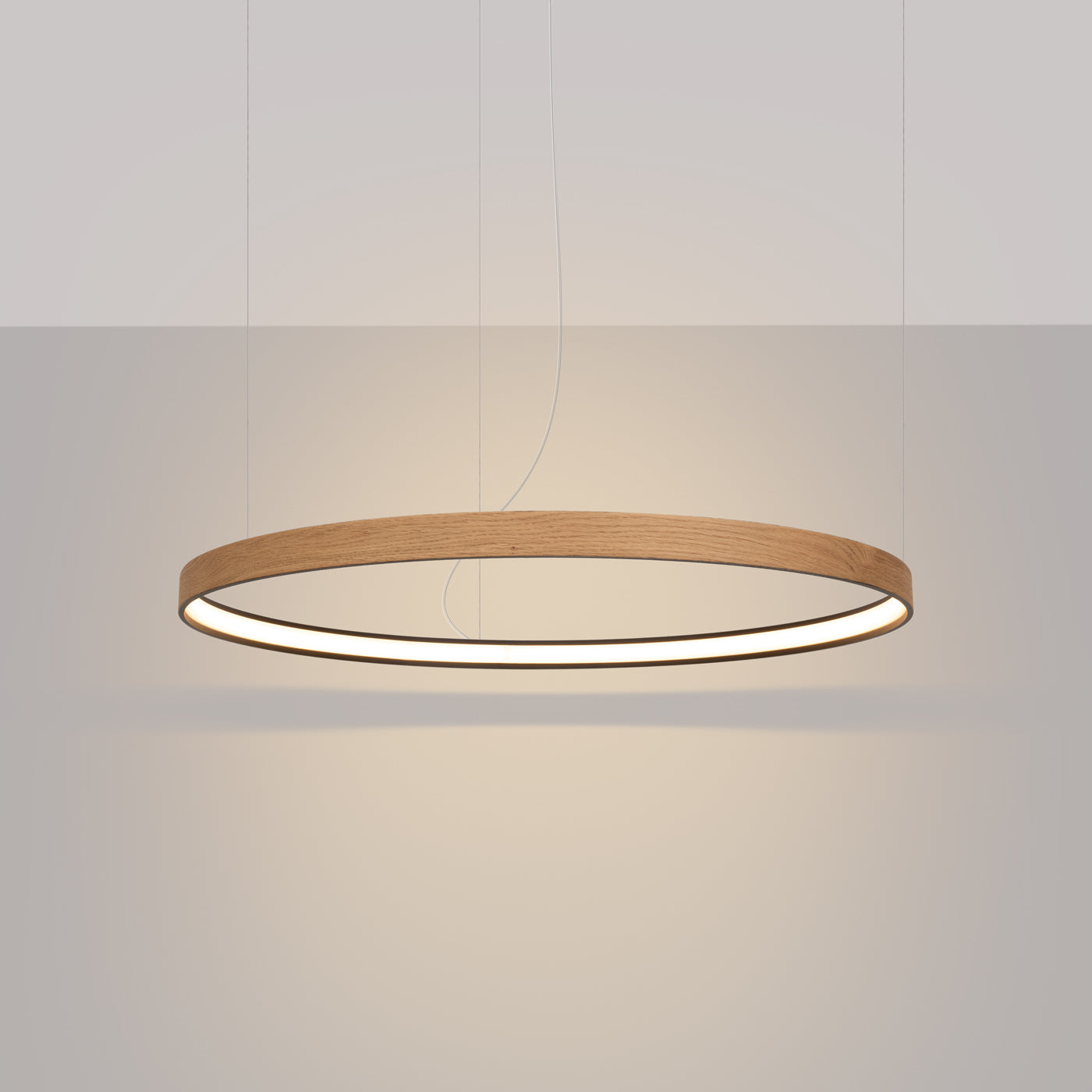 Żyrandol Rio Eik LED 78 cm naturalne drewno 3000K