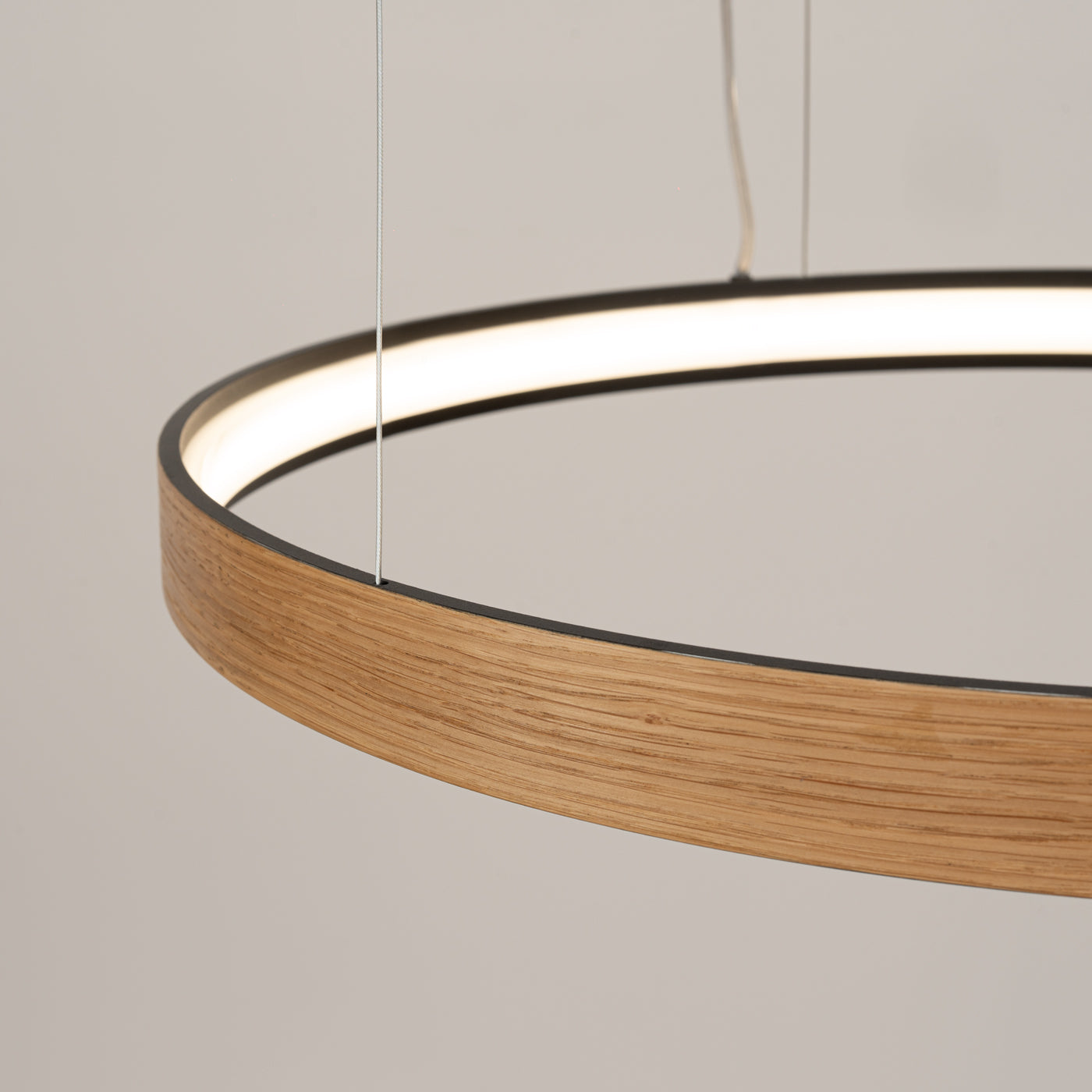 Żyrandol Rio Eik LED 78 cm naturalne drewno 3000K