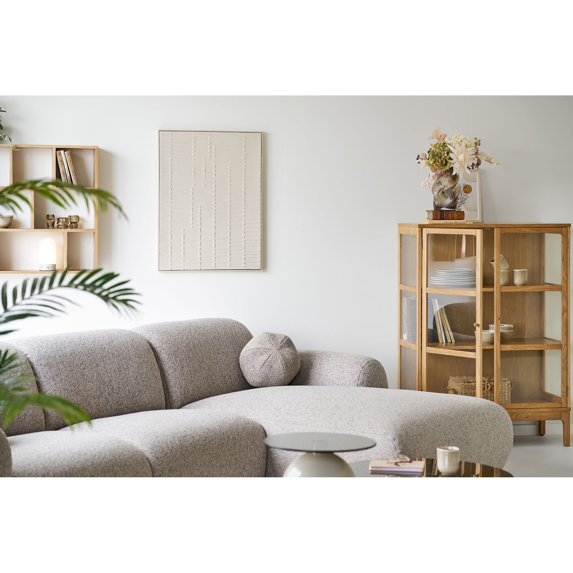 Dekoracja ścienna Ena 80x60 cm z efektem 3D beżowa
