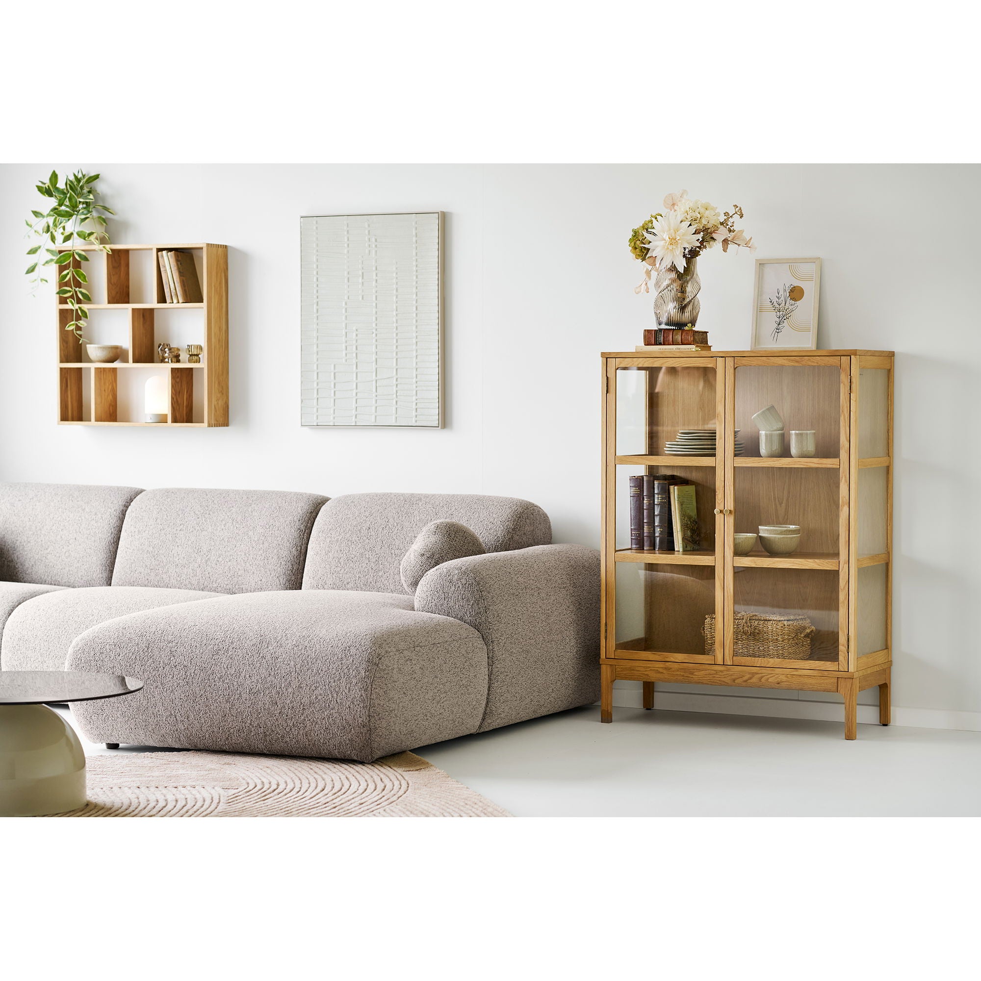 Dekoracja ścienna Ena 80x60 cm z efektem 3D beżowa