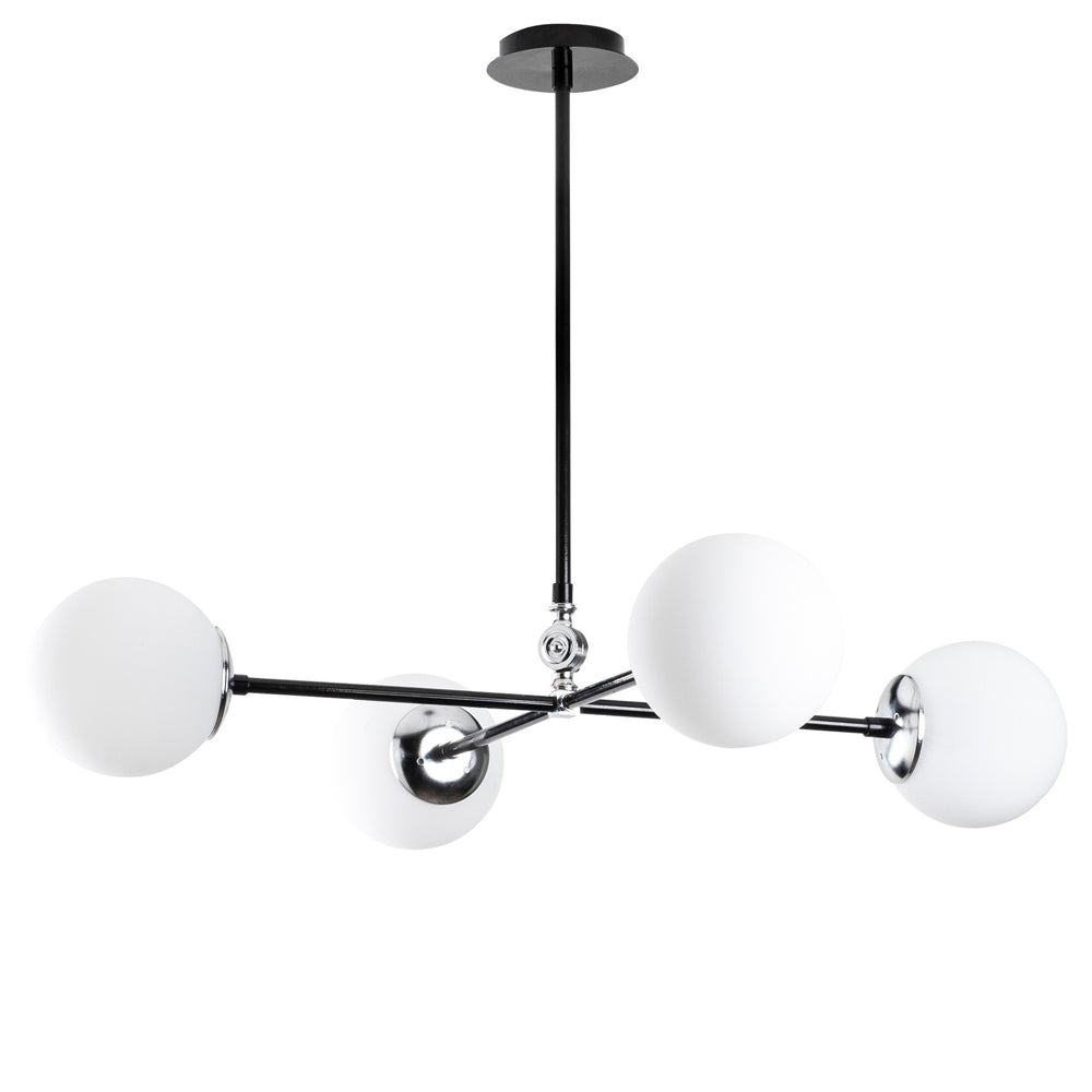 Lampa wisząca Berehinya x4 czarno-biały