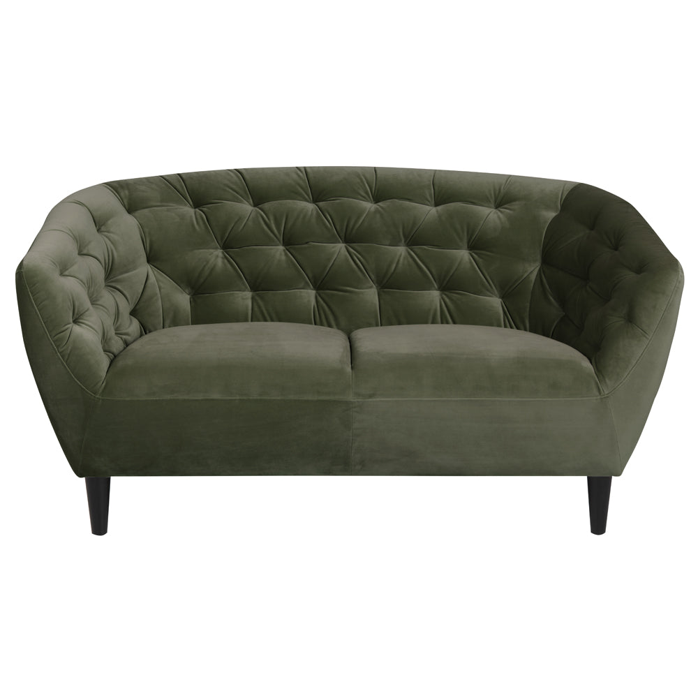Sofa dwuosobowa Buzet zielony welur