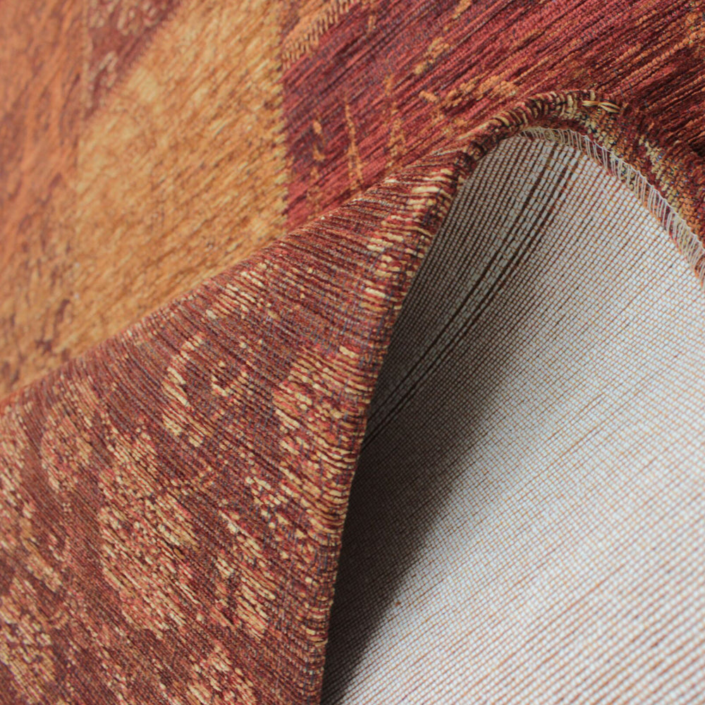 Dywan syntetyczny Patchwork Chenille terracotta Prostokątny/200x290