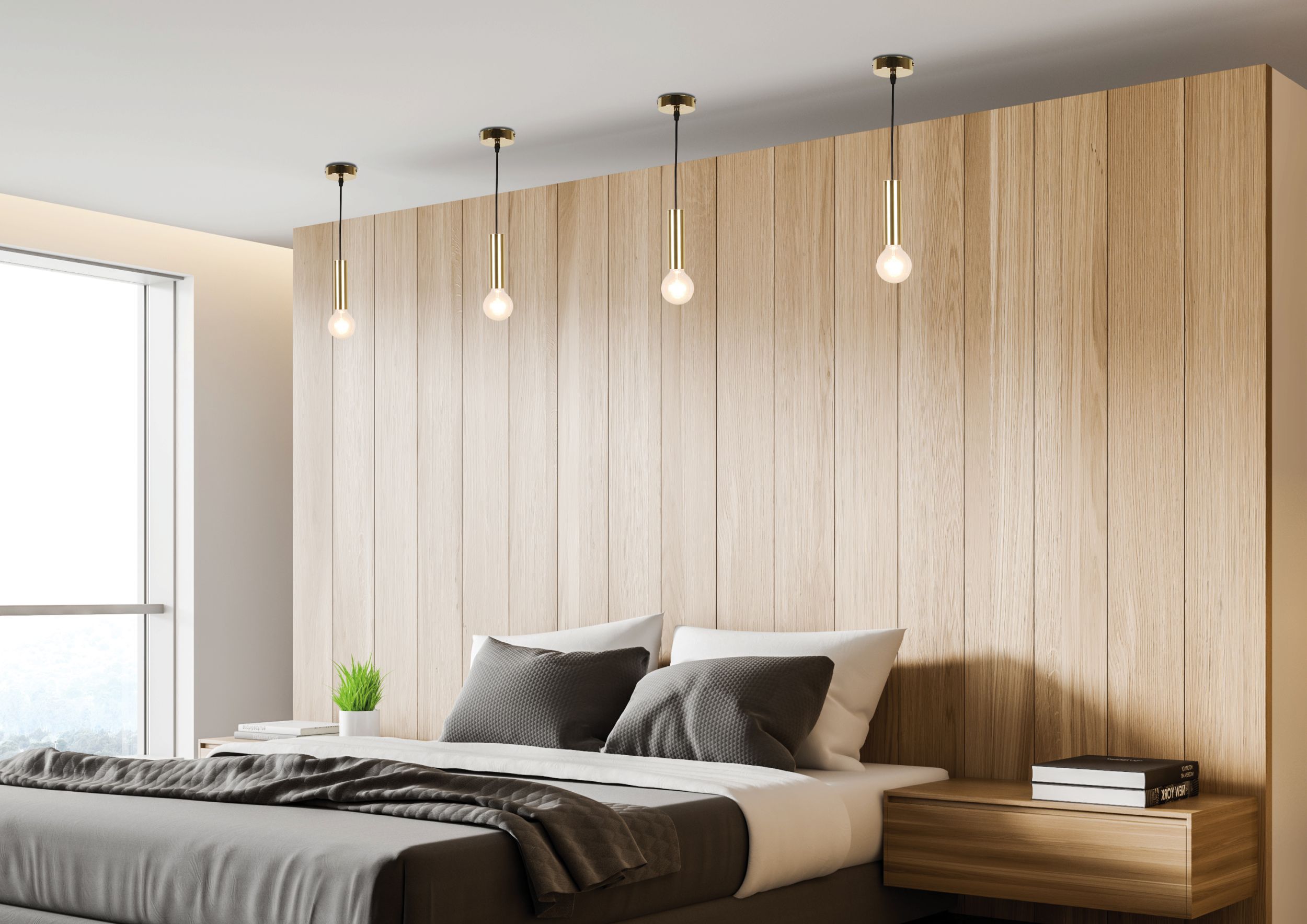 Lampa wisząca Dallas złota
