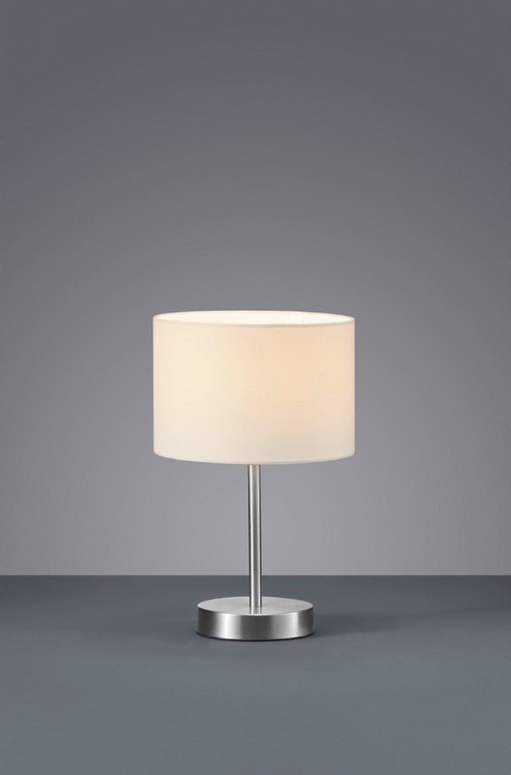 Lampa stołowa Hotel 32 cm biało-srebrna