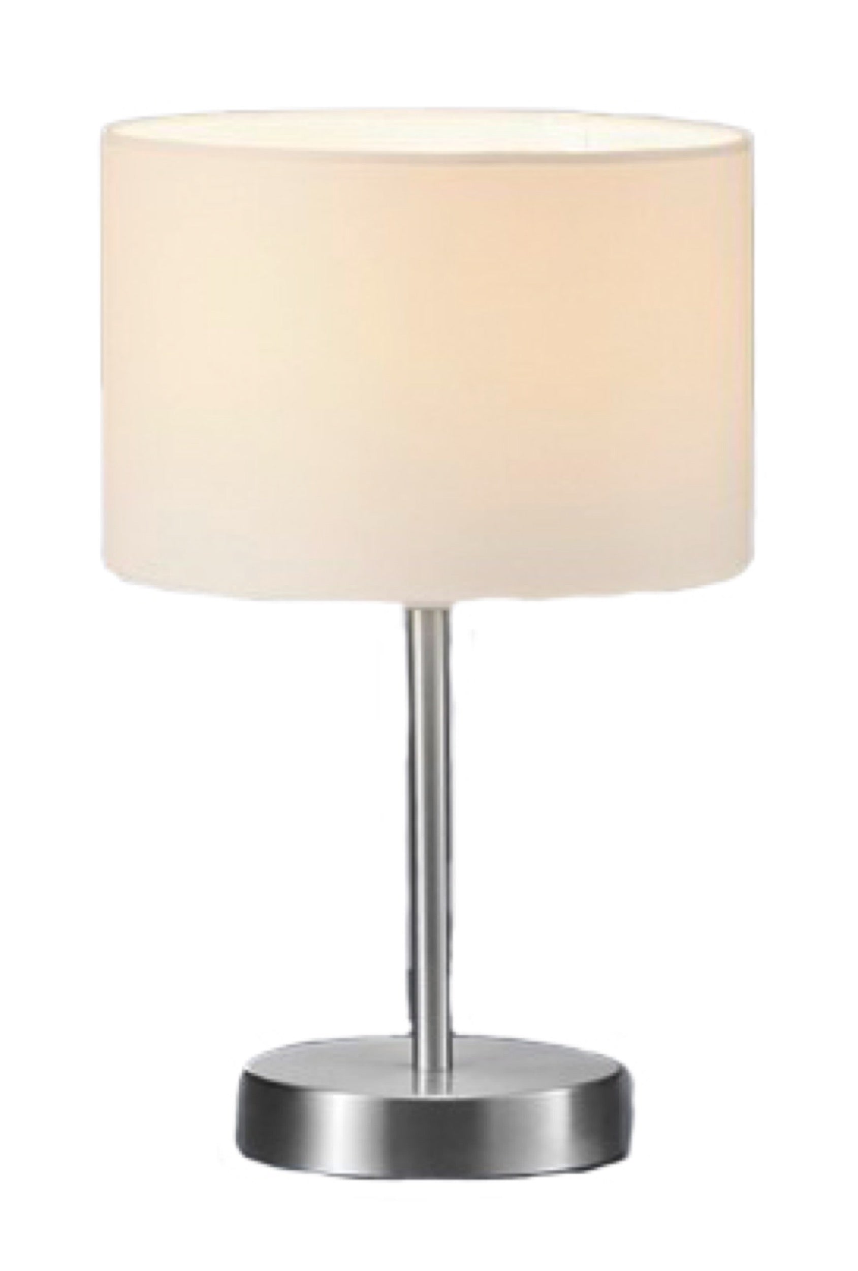 Lampa stołowa Hotel 32 cm biało-srebrna