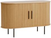 Komoda Gativel 120 cm lamele dąb naturalny