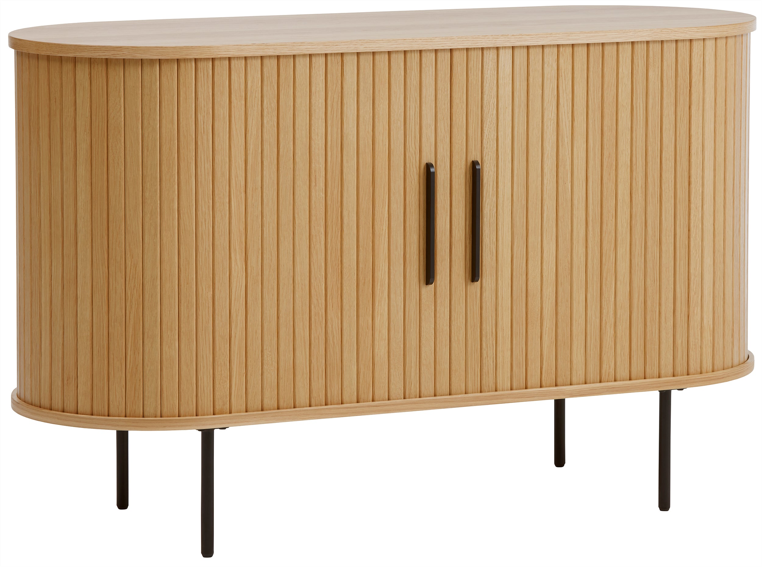 Komoda Gativel 120 cm lamele dąb naturalny