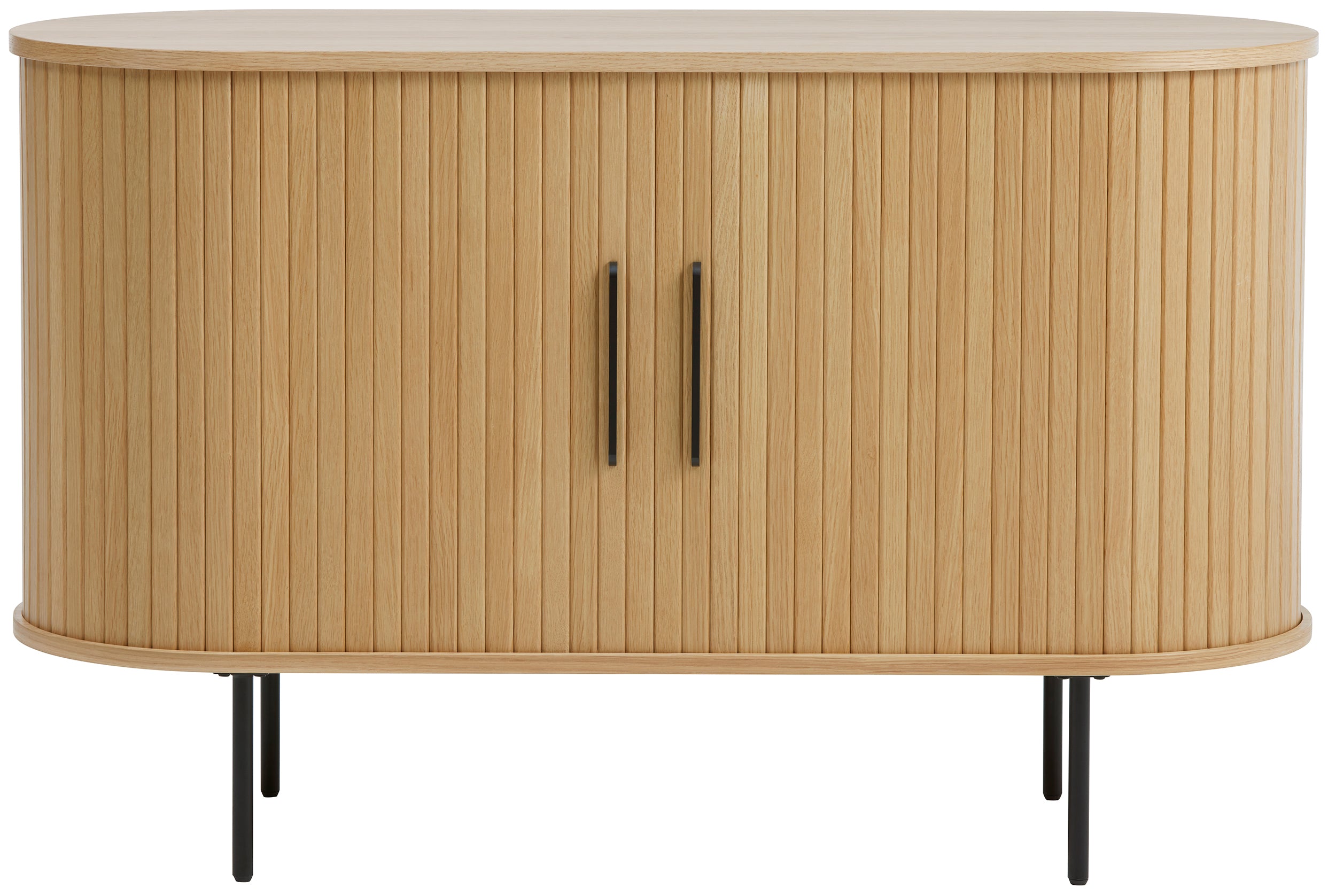 Komoda Gativel 120 cm lamele dąb naturalny