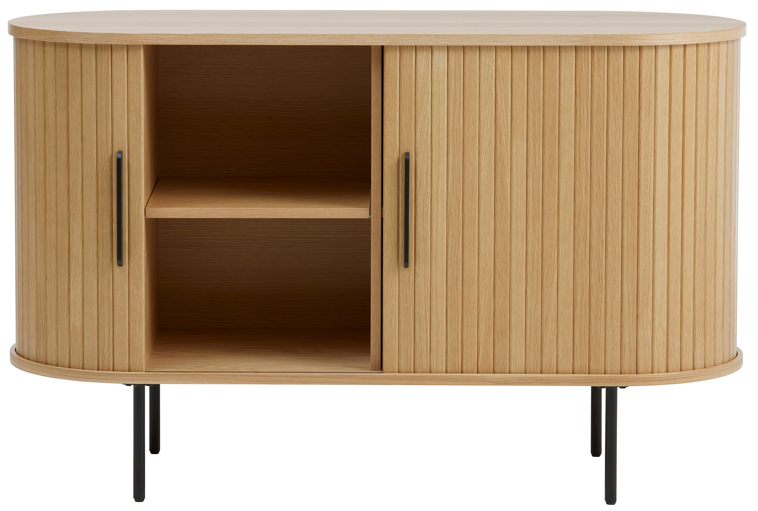 Komoda Gativel 120 cm lamele dąb naturalny