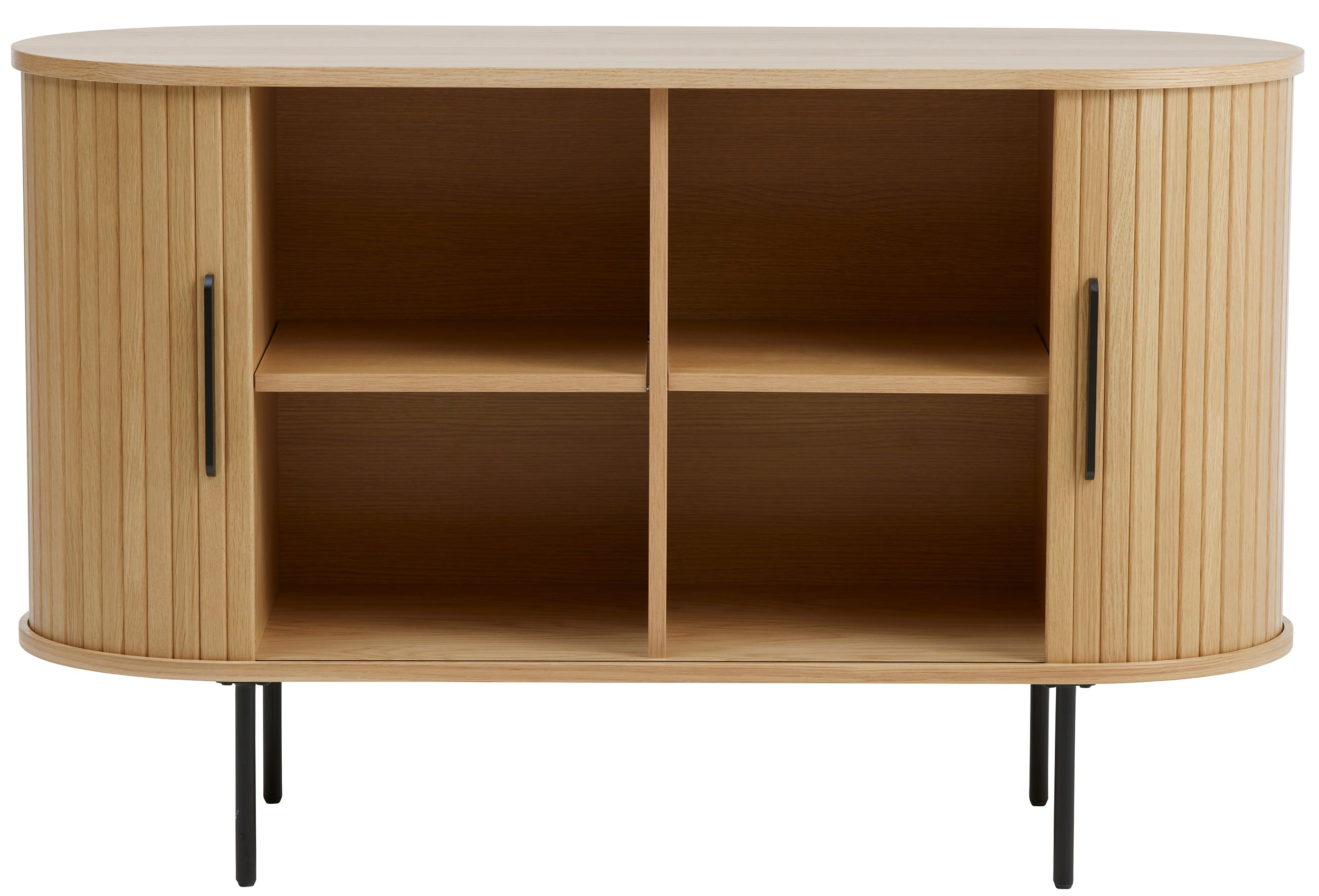 Komoda Gativel 120 cm lamele dąb naturalny