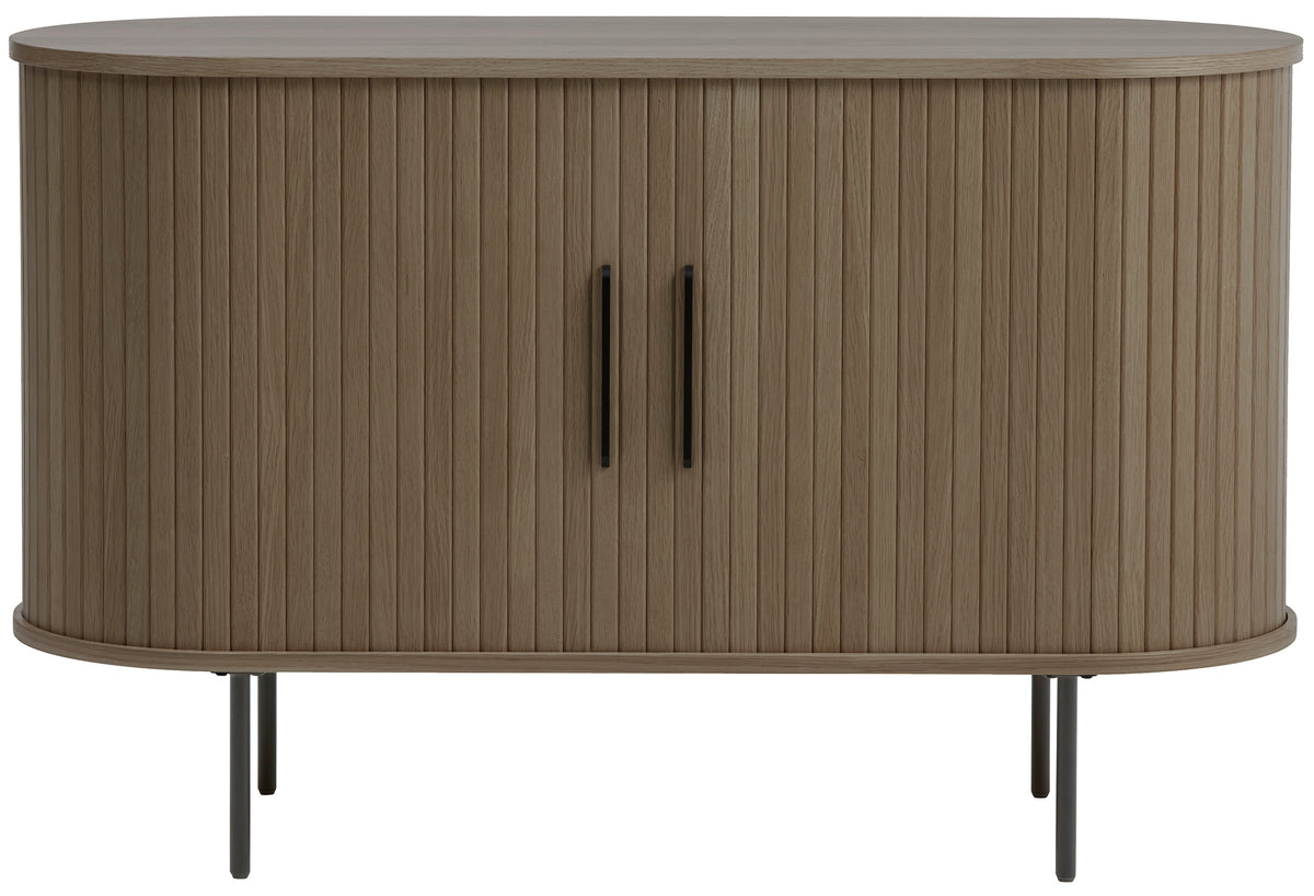Komoda Gativel 120 cm lamele dąb palony