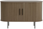 Komoda Gativel 120 cm lamele dąb palony