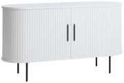Komoda Gativel 120 cm lamele biała