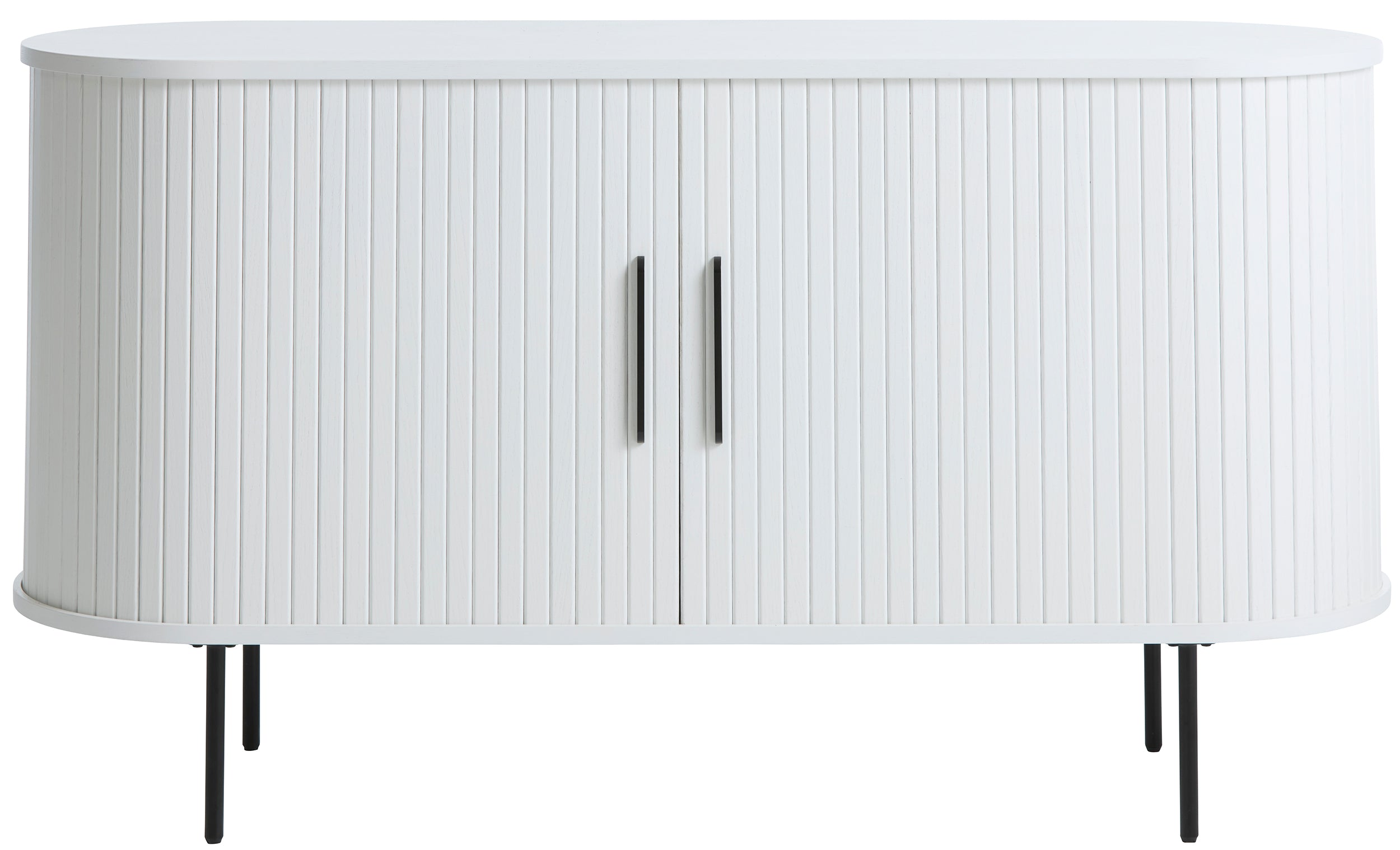 Komoda Gativel 120 cm lamele biała