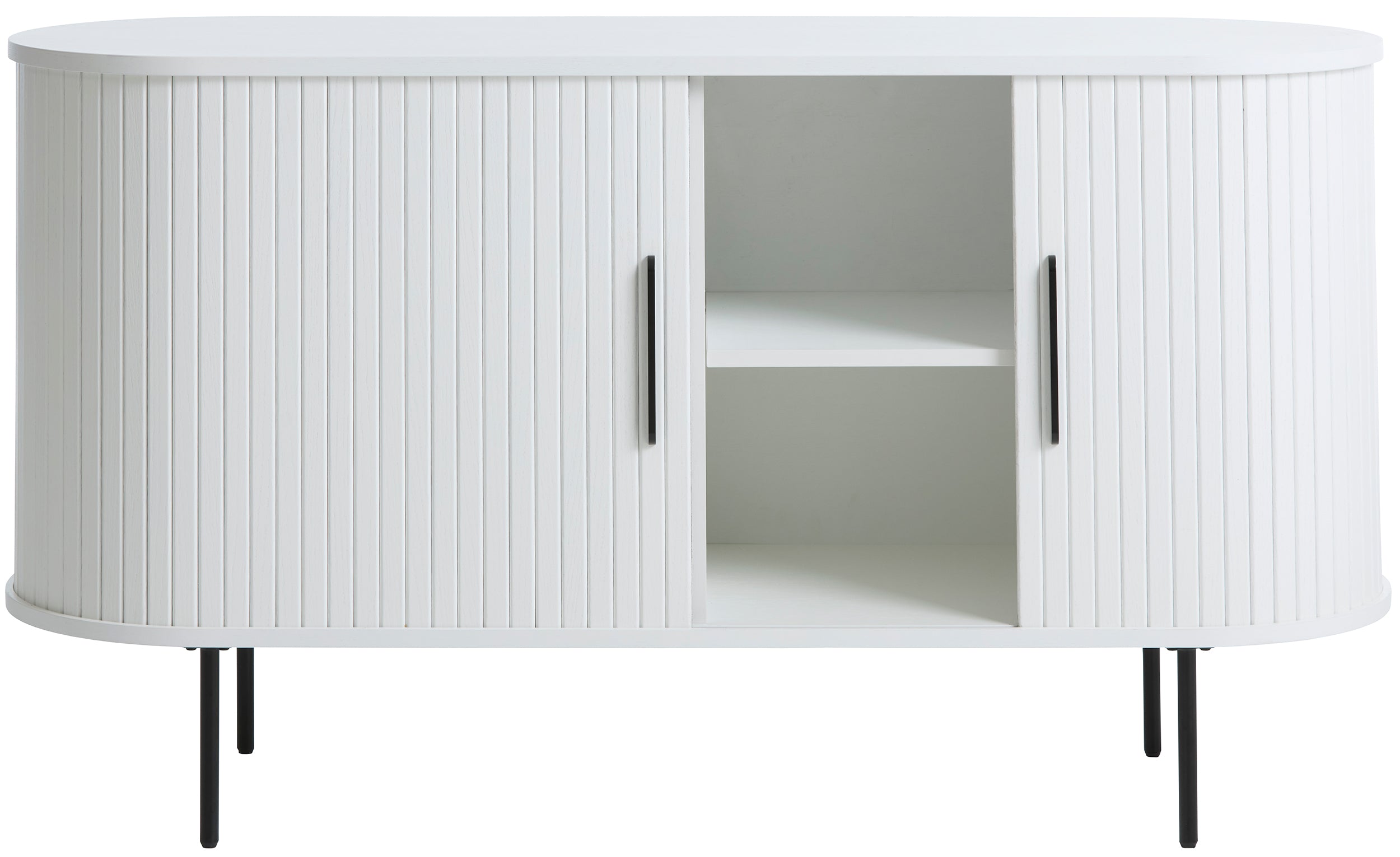 Komoda Gativel 120 cm lamele biała