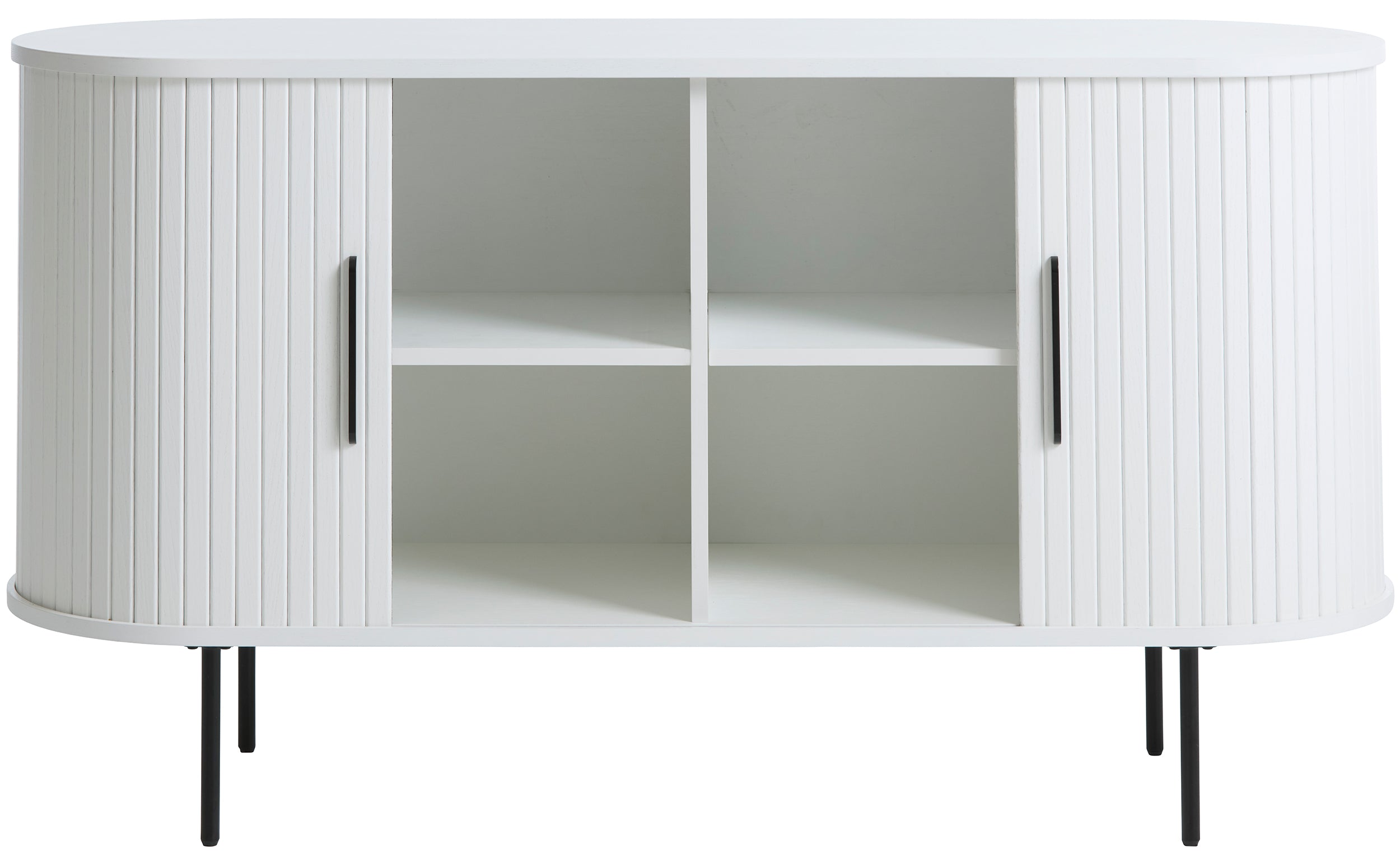 Komoda Gativel 120 cm lamele biała
