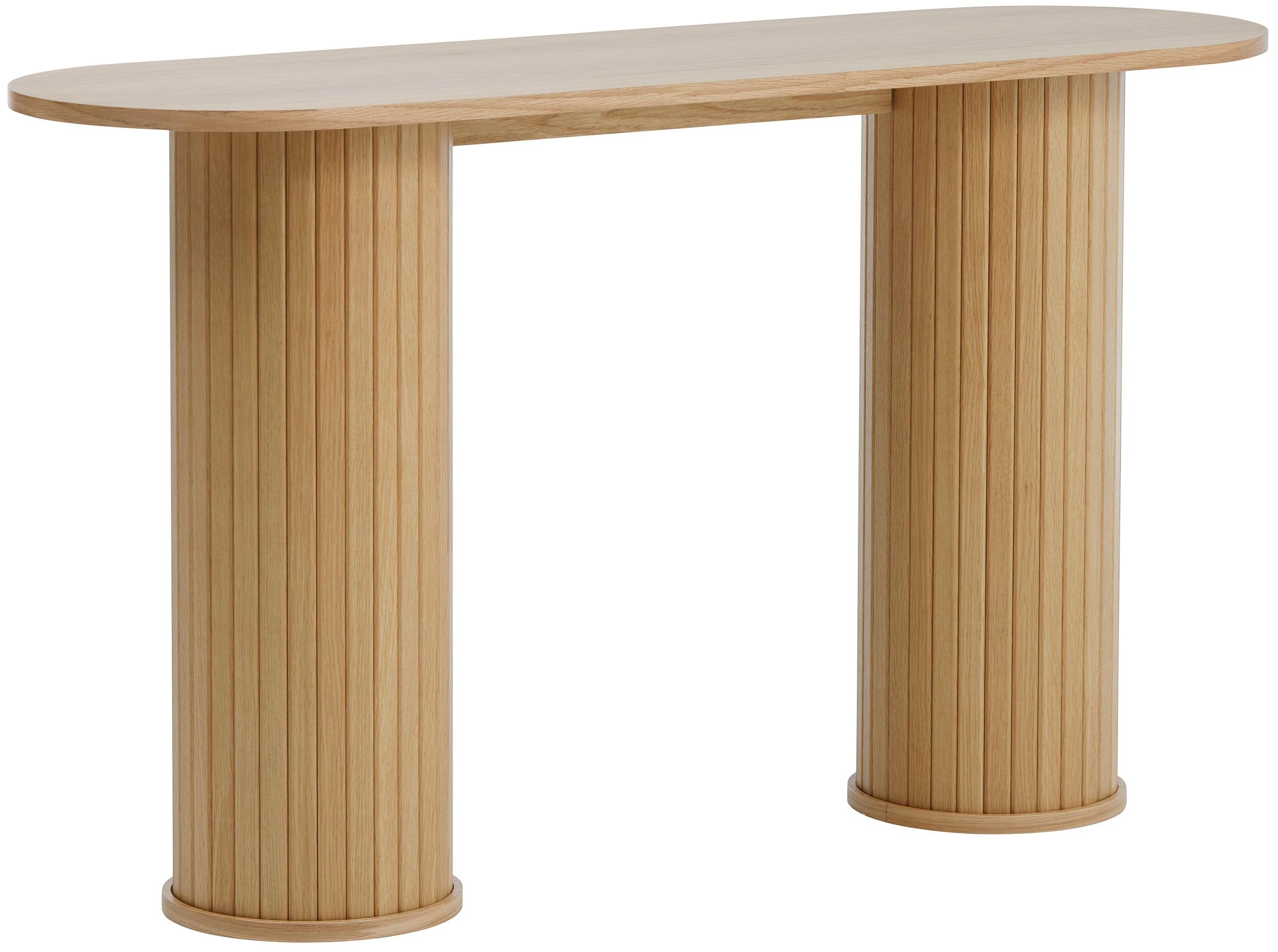 Konsola Gativel 130 cm lamele dąb naturalny