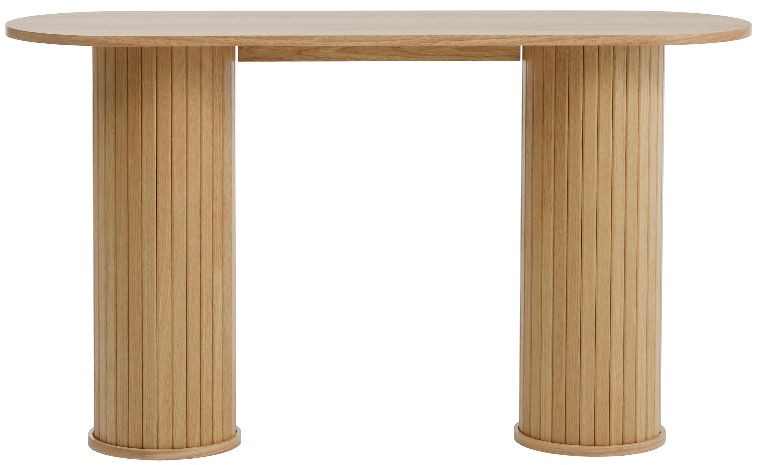 Konsola Gativel 130 cm lamele dąb naturalny
