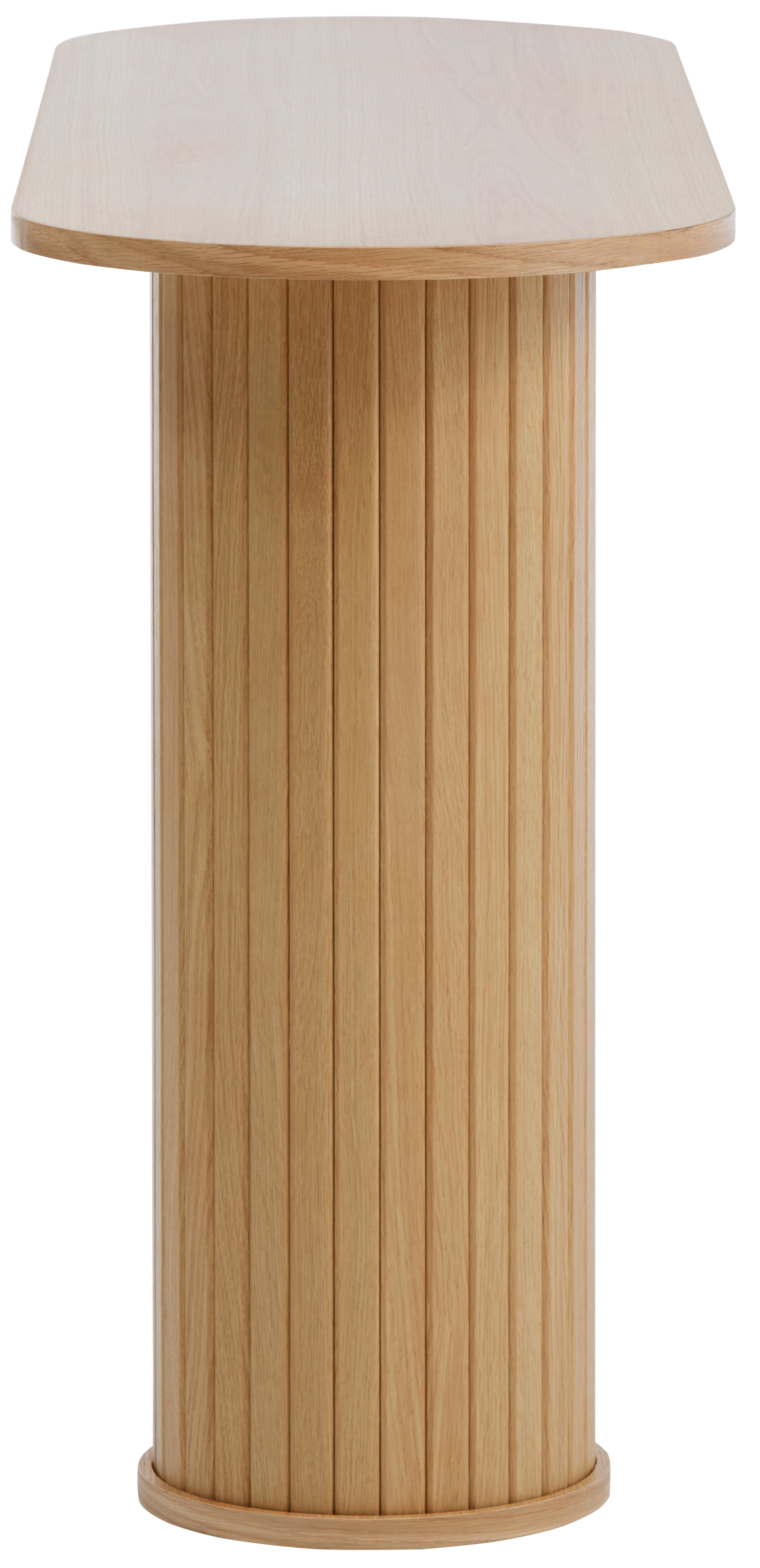 Konsola Gativel 130 cm lamele dąb naturalny