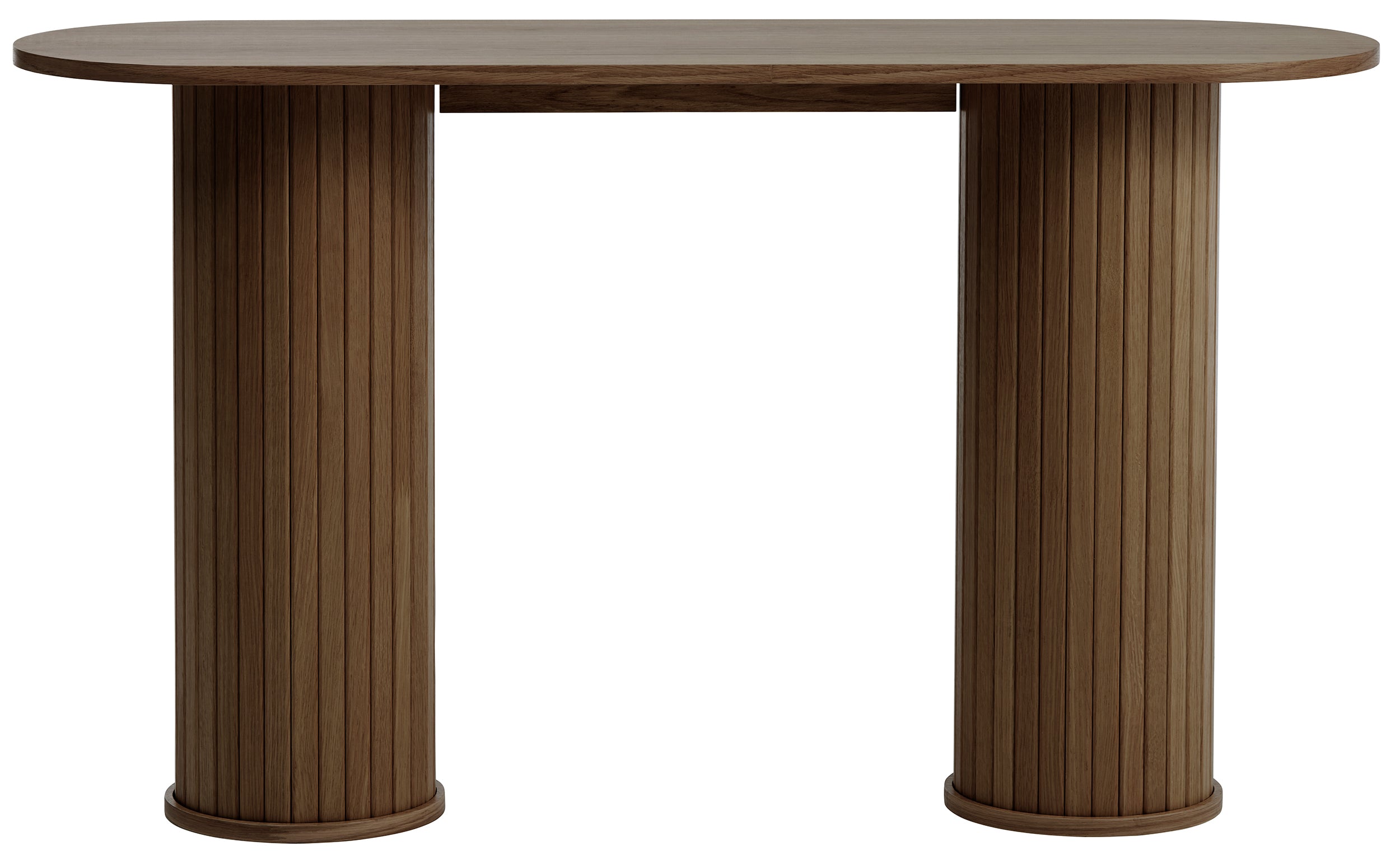 Konsola Gativel 130 cm lamele dąb palony