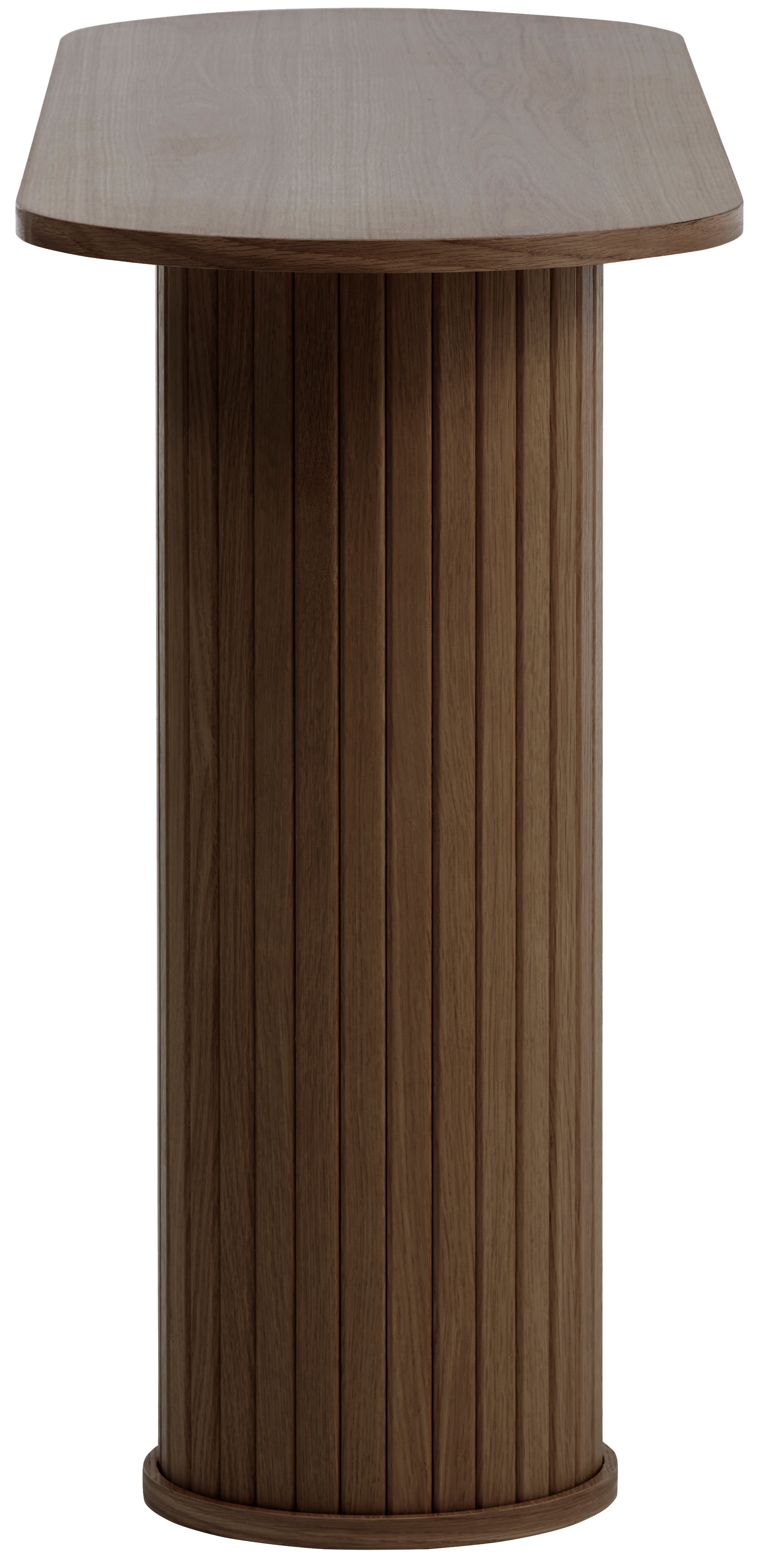 Konsola Gativel 130 cm lamele dąb palony