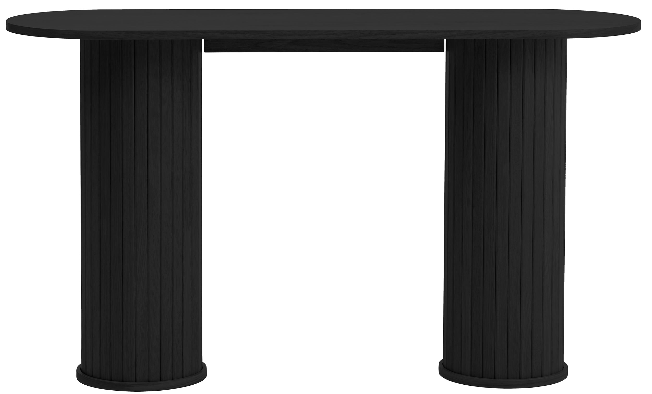 Konsola Gativel 130 cm lamele dąb czarny